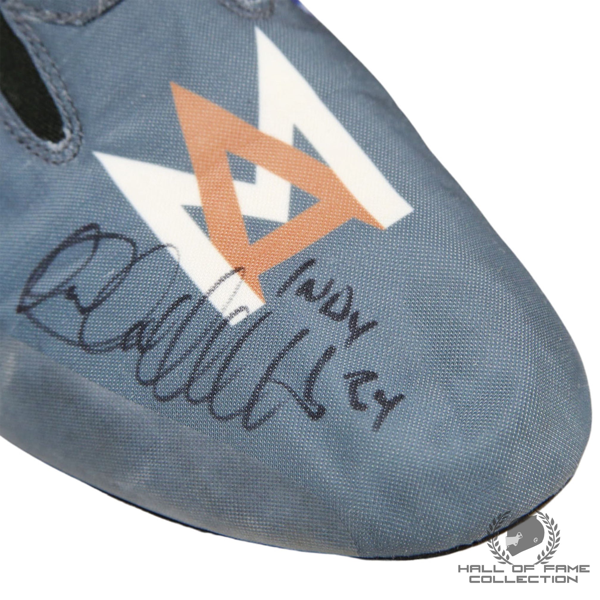 2024 Marco Andretti Signed Indy 500 Race Used Andretti Herta IndyCar Boots