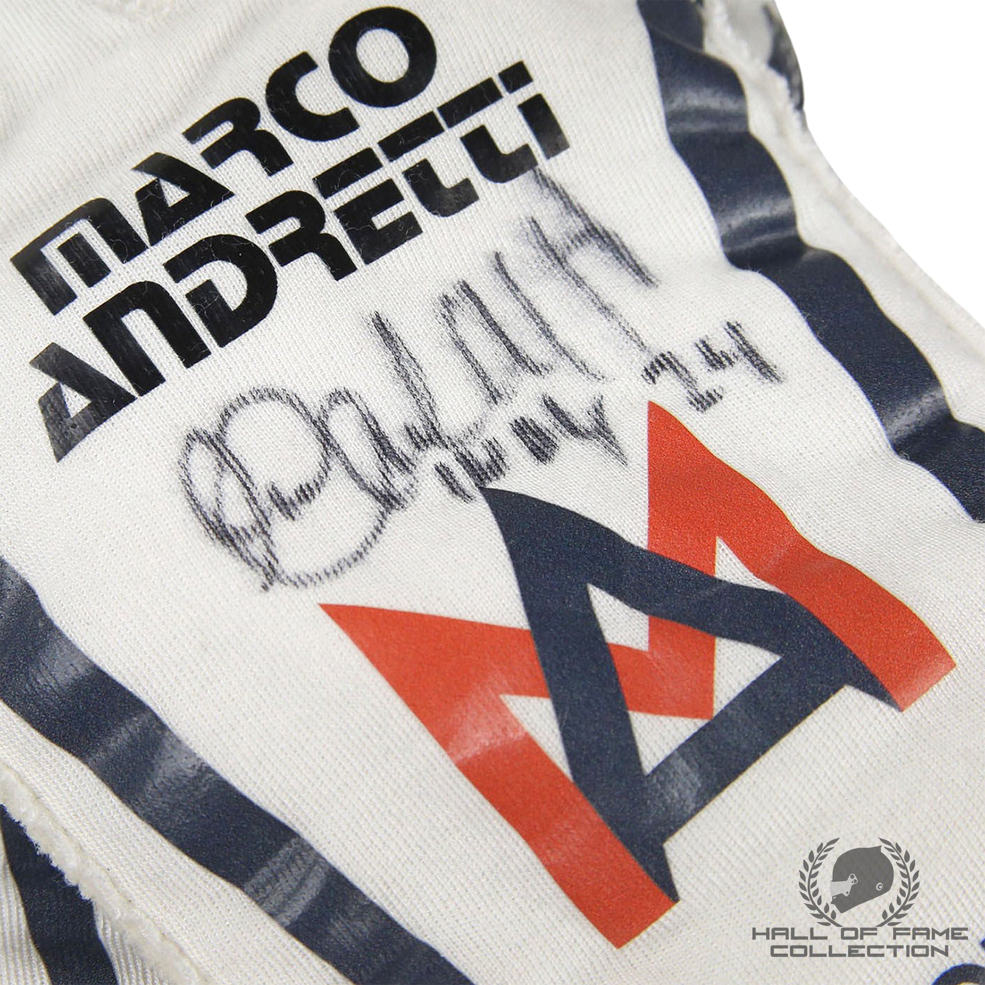 2024 Marco Andretti Signed Indy 500 Race Used Andretti Herta IndyCar Gloves