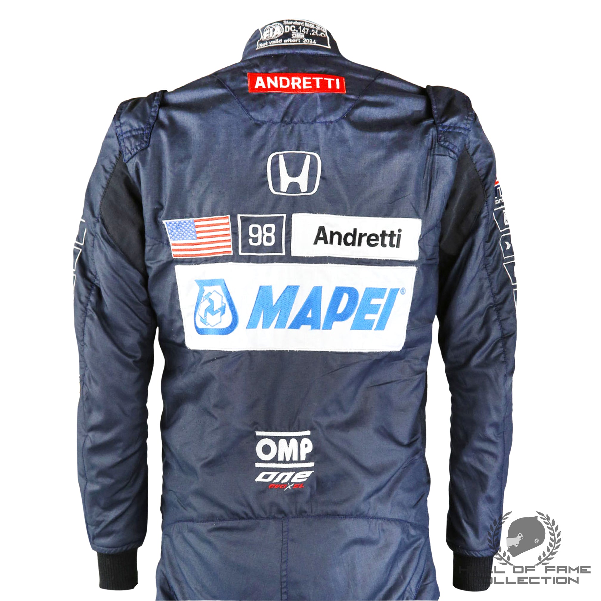 2024 Marco Andretti Signed Indy 500 Race Used Andretti Herta IndyCar Suit