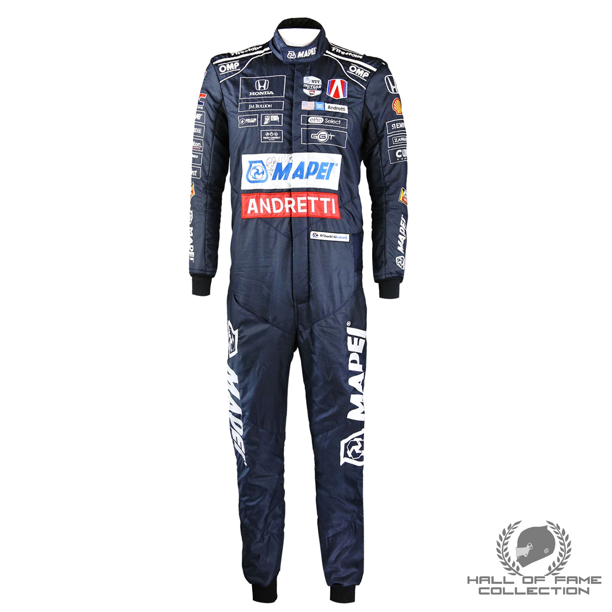 2024 Marco Andretti Signed Indy 500 Race Used Andretti Herta IndyCar Suit