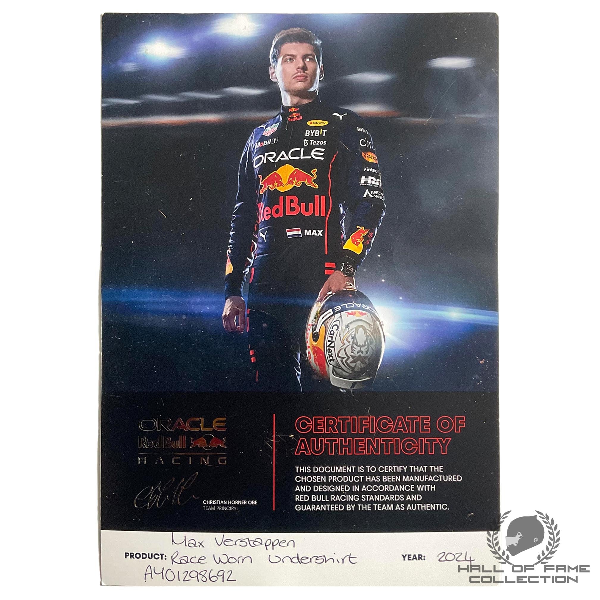 2024 Max Verstappen Race Used Red Bull Racing F1 Nomex
