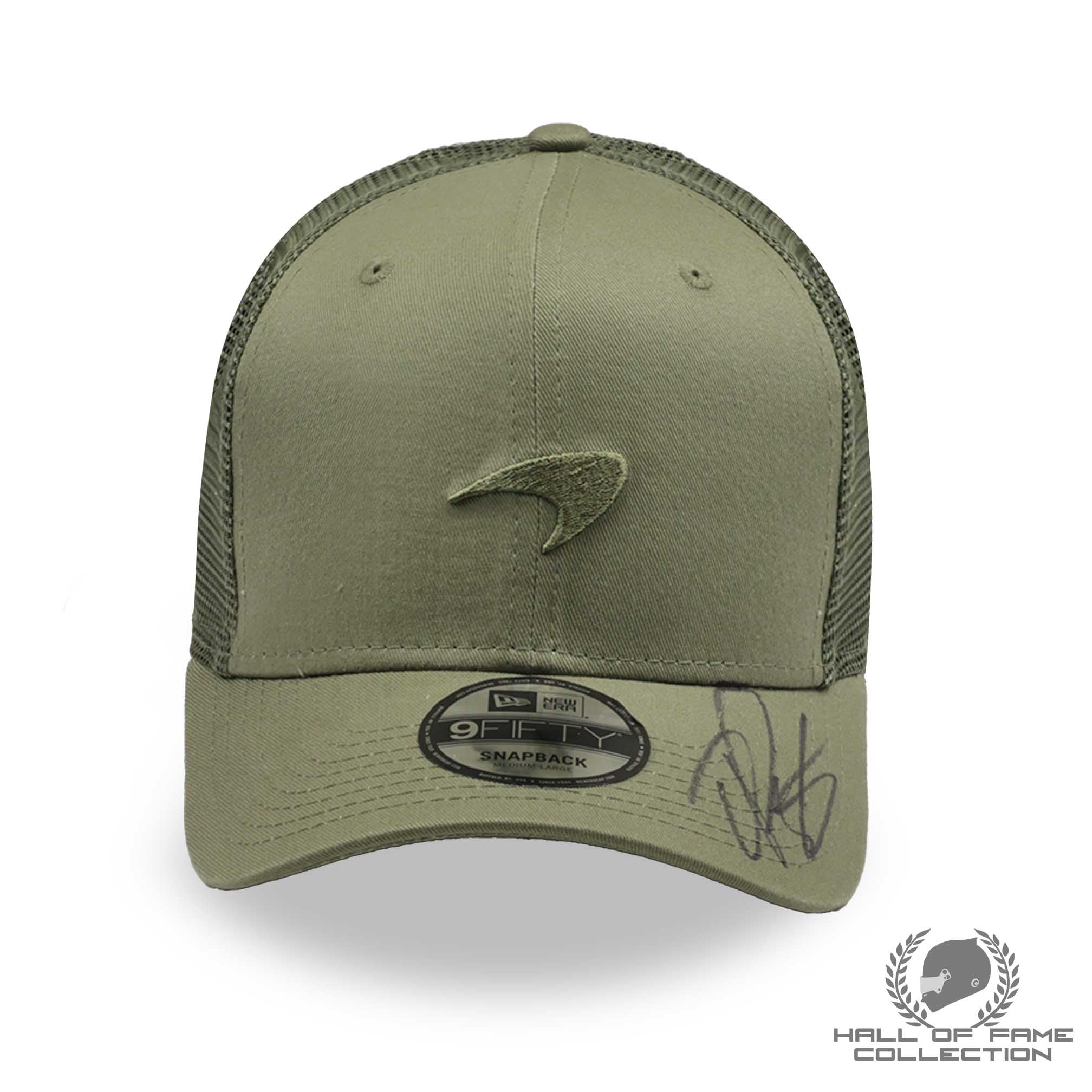 Oscar Piastri Signed McLaren Racing NEW ERA 9FORTY Adjustable Hat - Olive Green