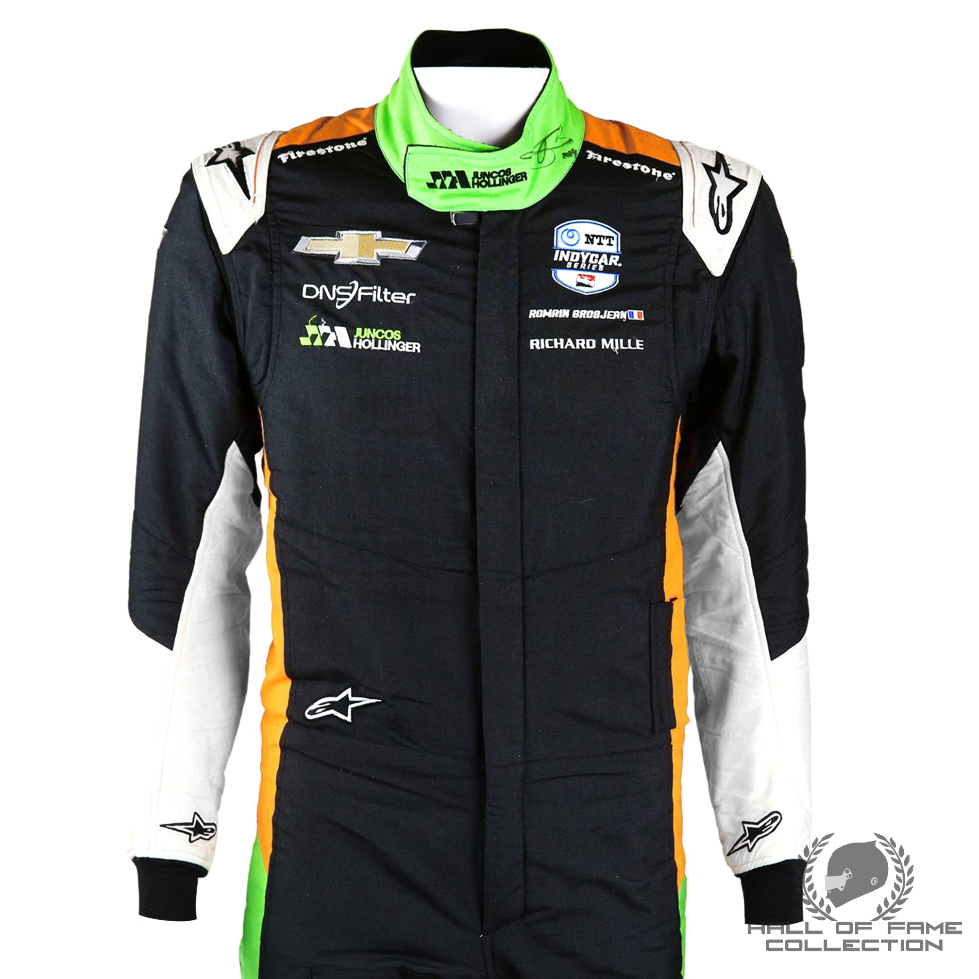 2024 Romain Grosjean Signed Juncos Hollinger Racing IndyCar Suit