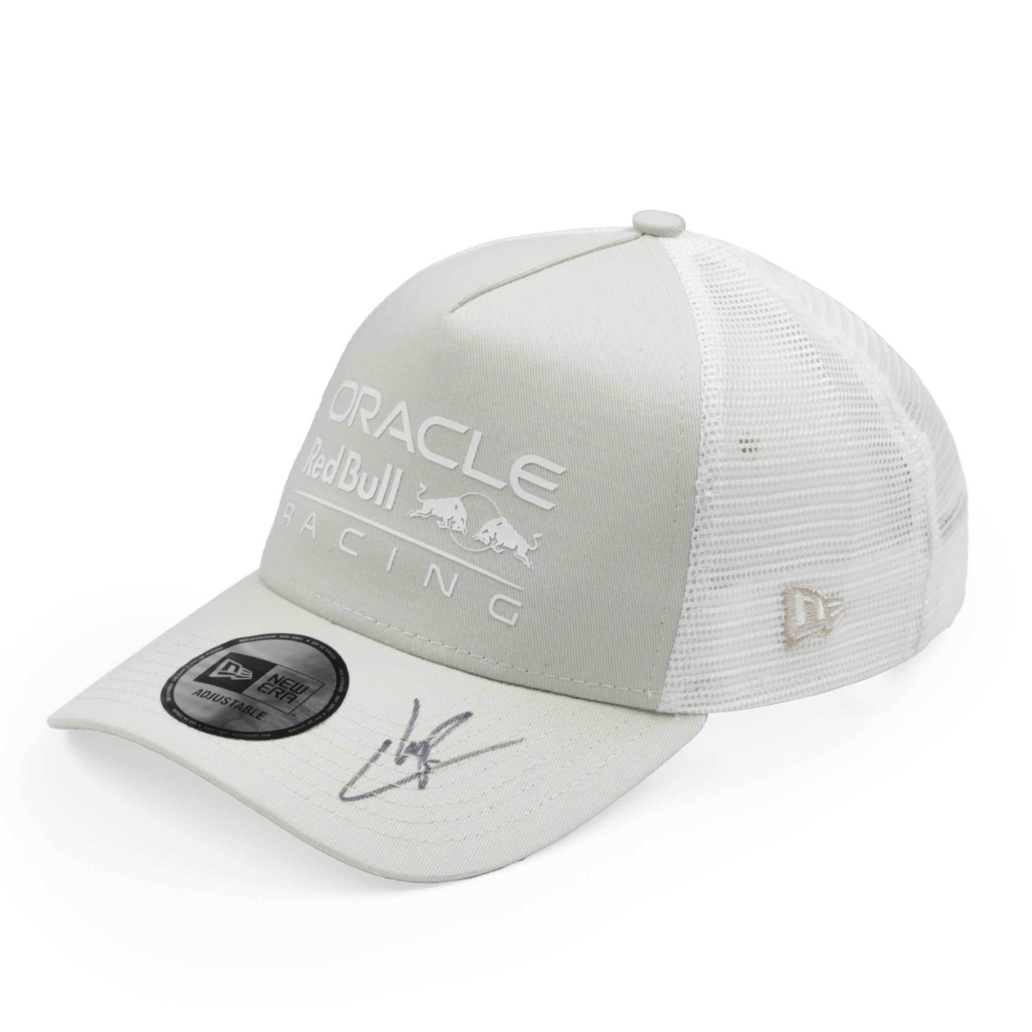 Sergio Perez Signed Red Bull Racing F1 New Era Classic Trucker Hat - Cream