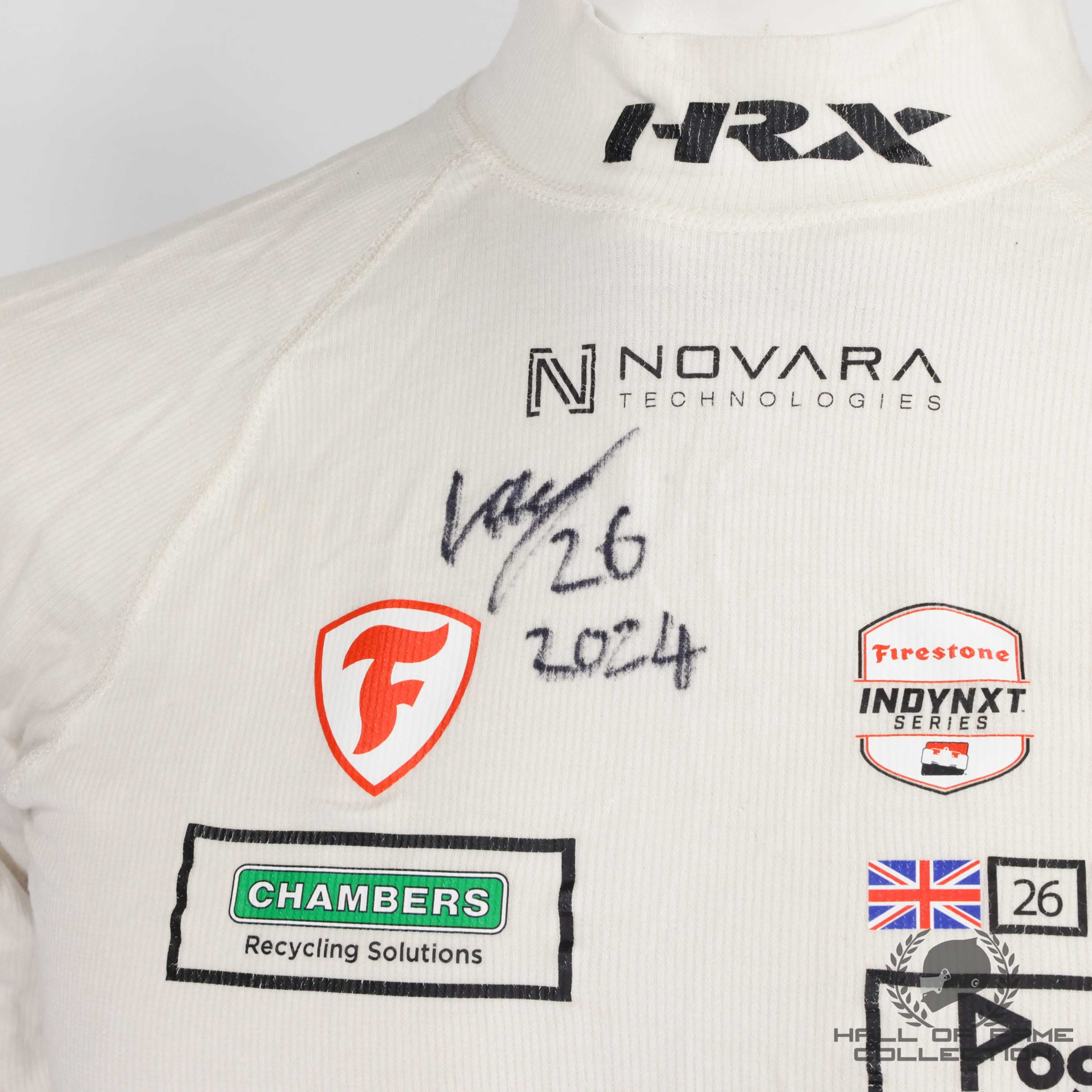 2024 Louis Foster Signed Race Used Andretti Global Indy NXT Nomex
