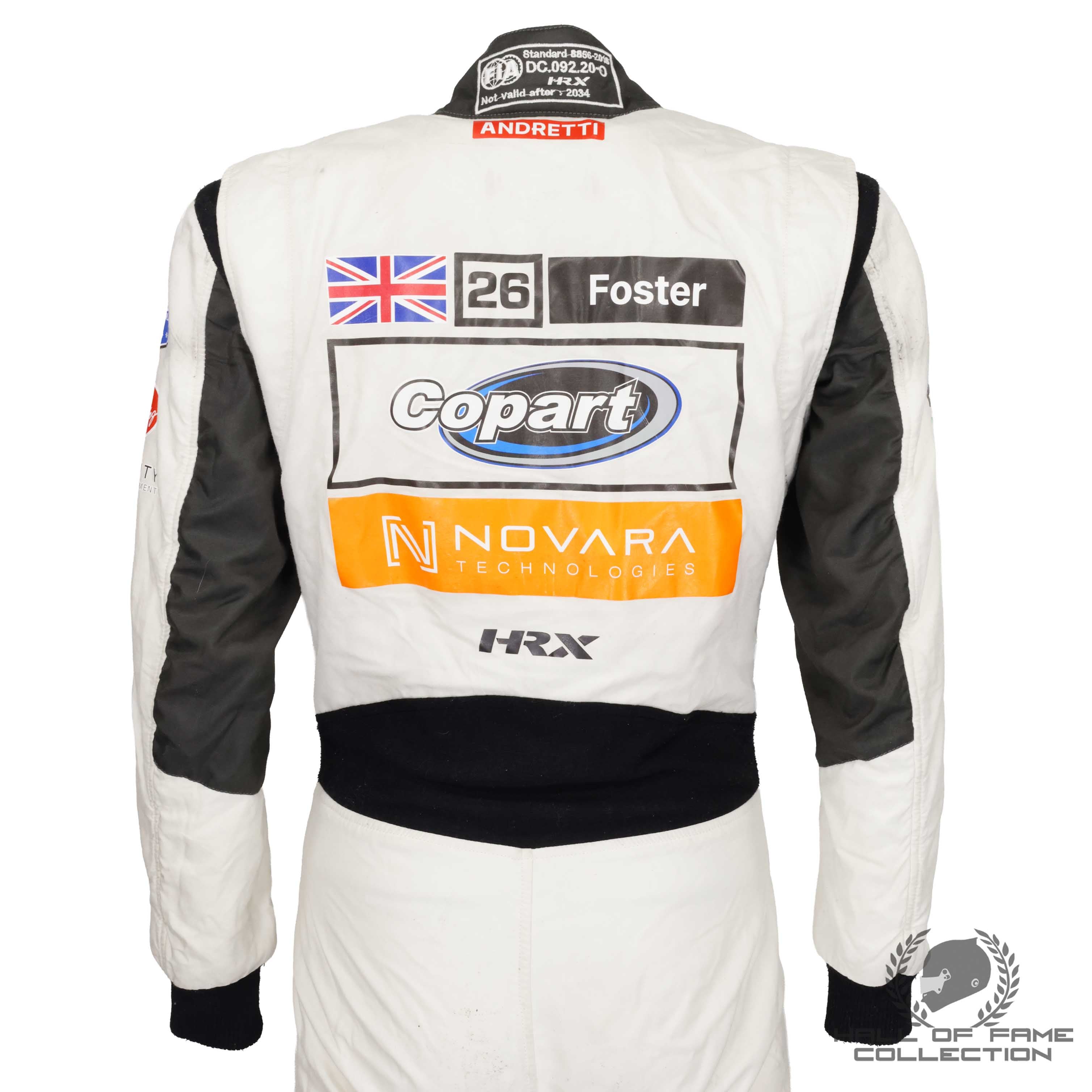 2024 Louis Foster Signed Race Used Andretti Global Indy NXT Suit