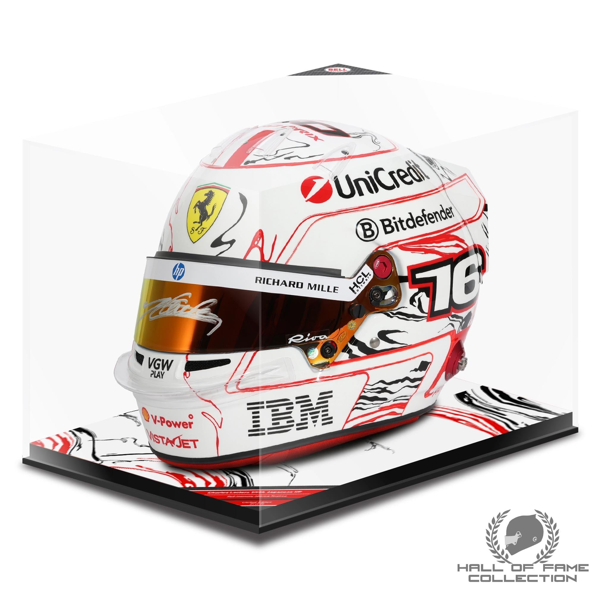 2025 Charles Leclerc Signed Japanese GP Ferrari F1 Replica Helmet