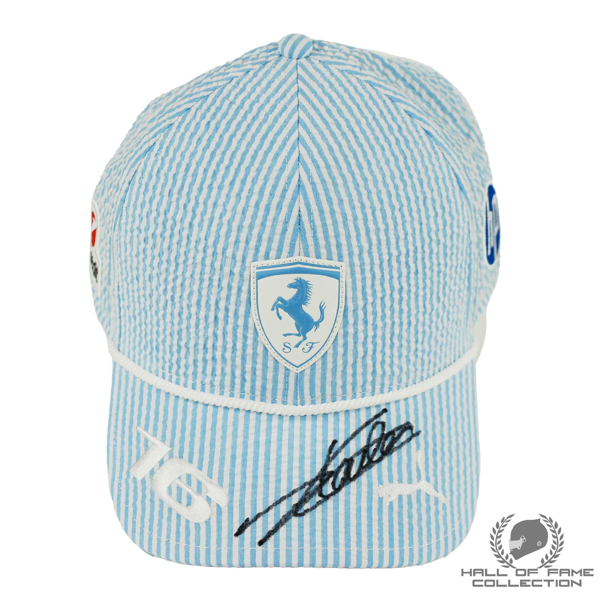 2025 Charles Leclerc Signed Monaco Driver Issued Scuderia Ferrari F1 Hat -Draft For Now