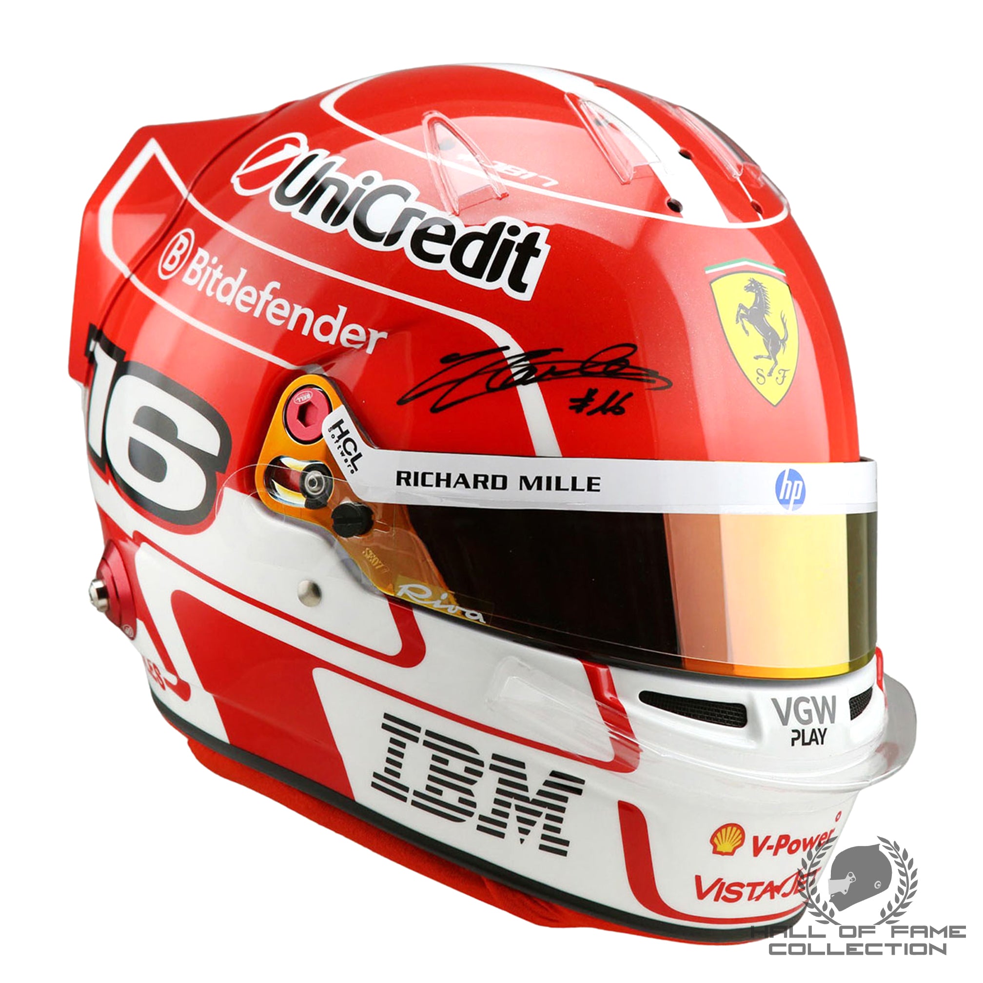 2025 Charles Leclerc Signed Official Bell Ltd Edition of 16 Replica Ferrari F1 Helmet