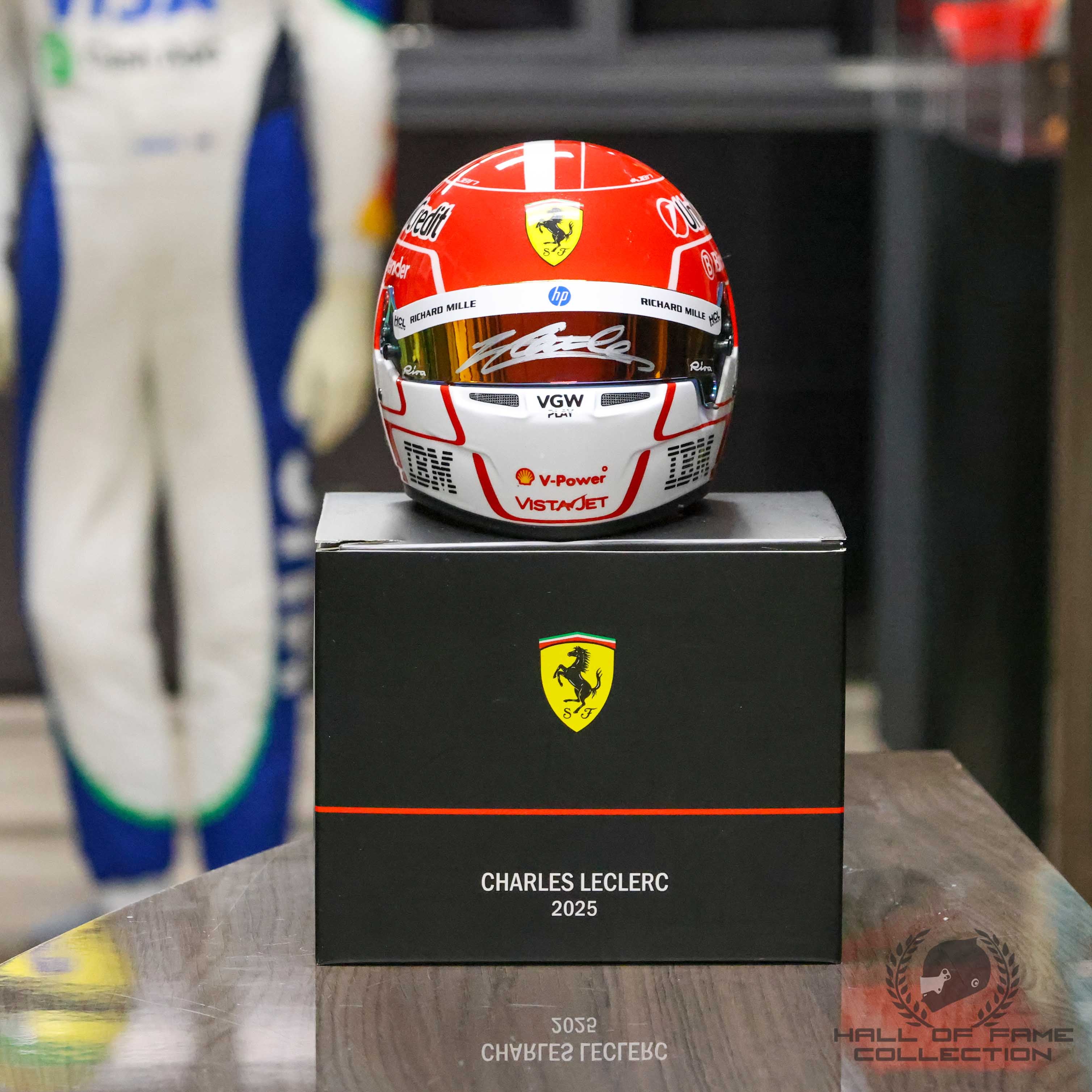 2025 Charles Leclerc Signed Scuderia Ferrari 1:2 Scale F1 Helmet