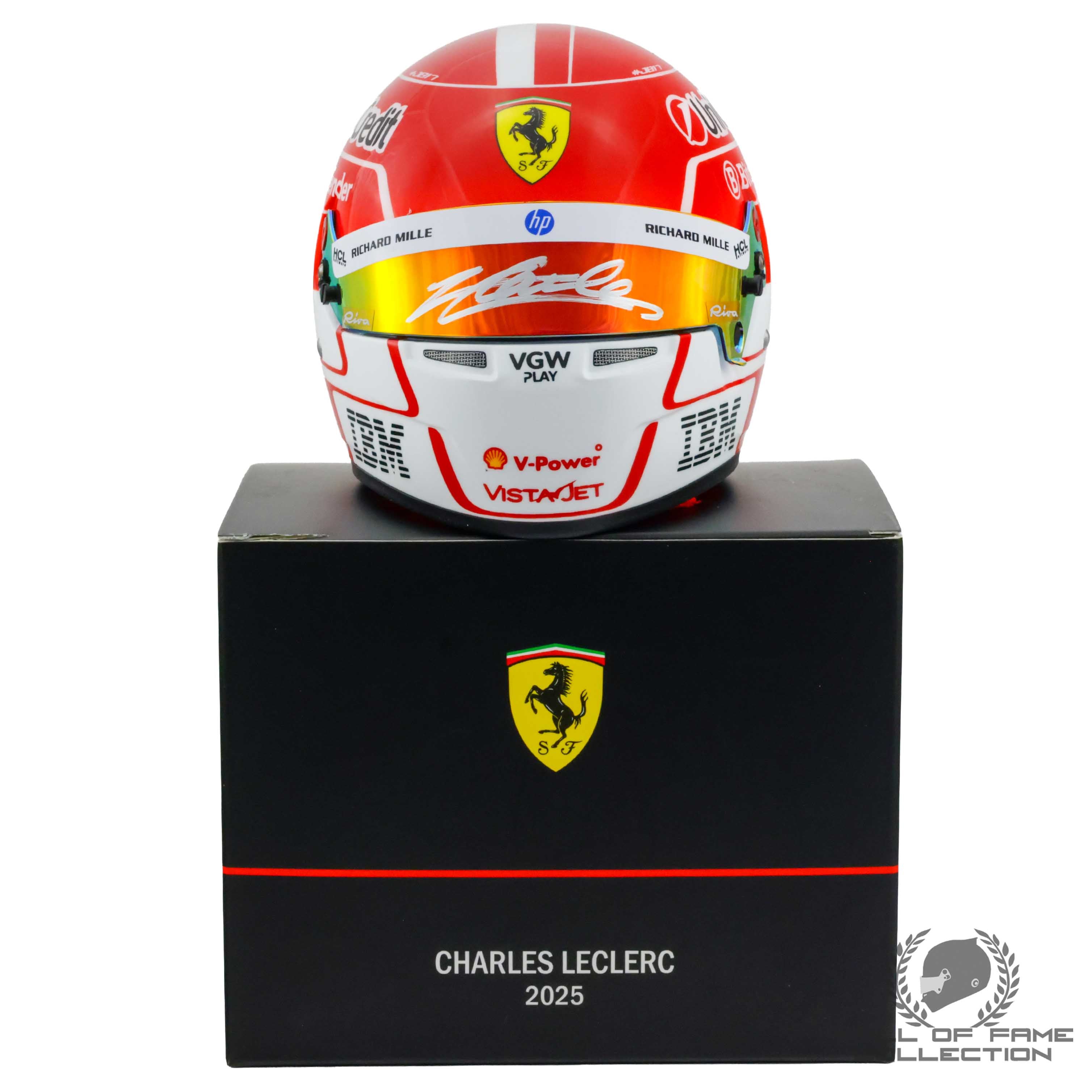 2025 Charles Leclerc Signed Scuderia Ferrari 1:2 Scale F1 Helmet
