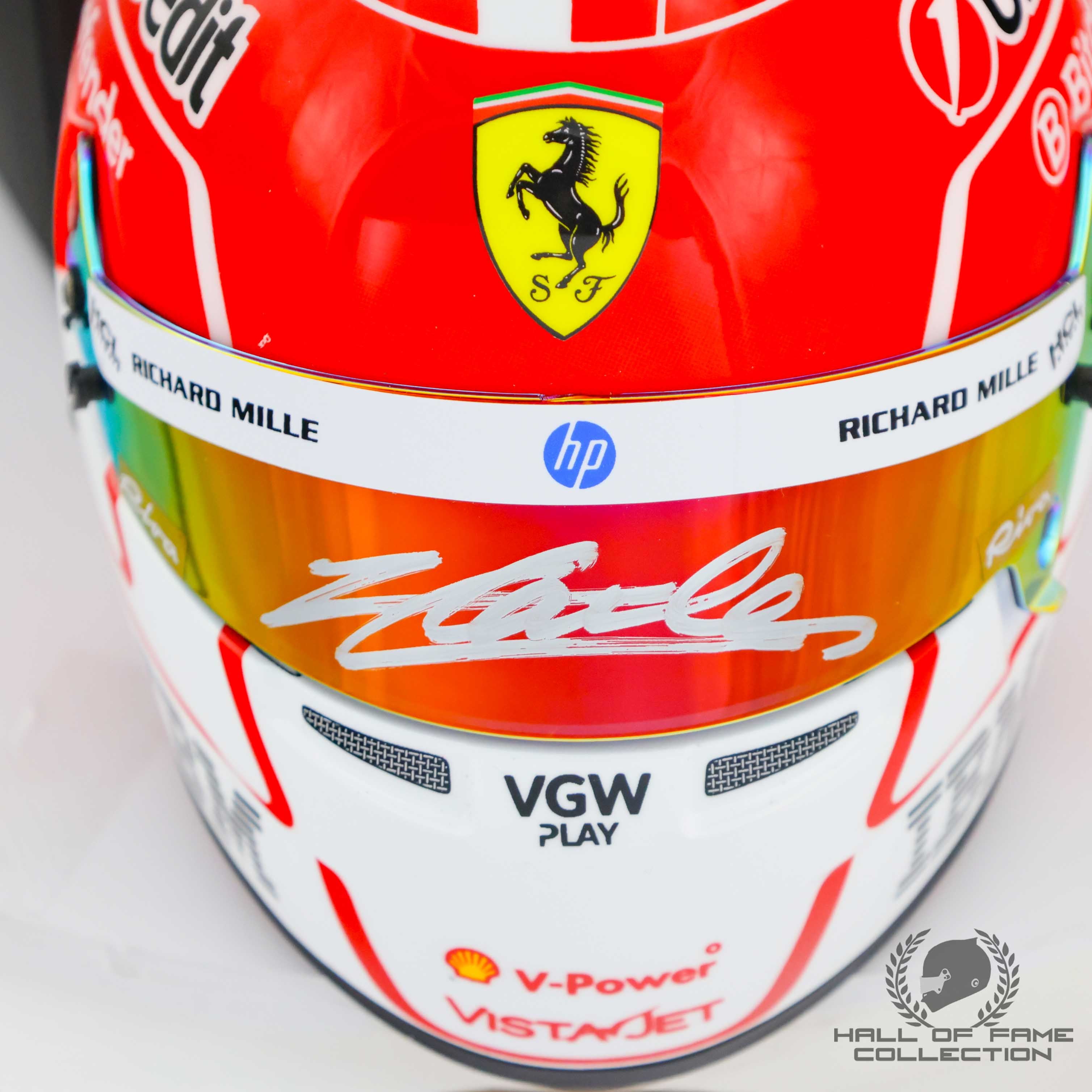 2025 Charles Leclerc Signed Scuderia Ferrari 1:2 Scale F1 Helmet
