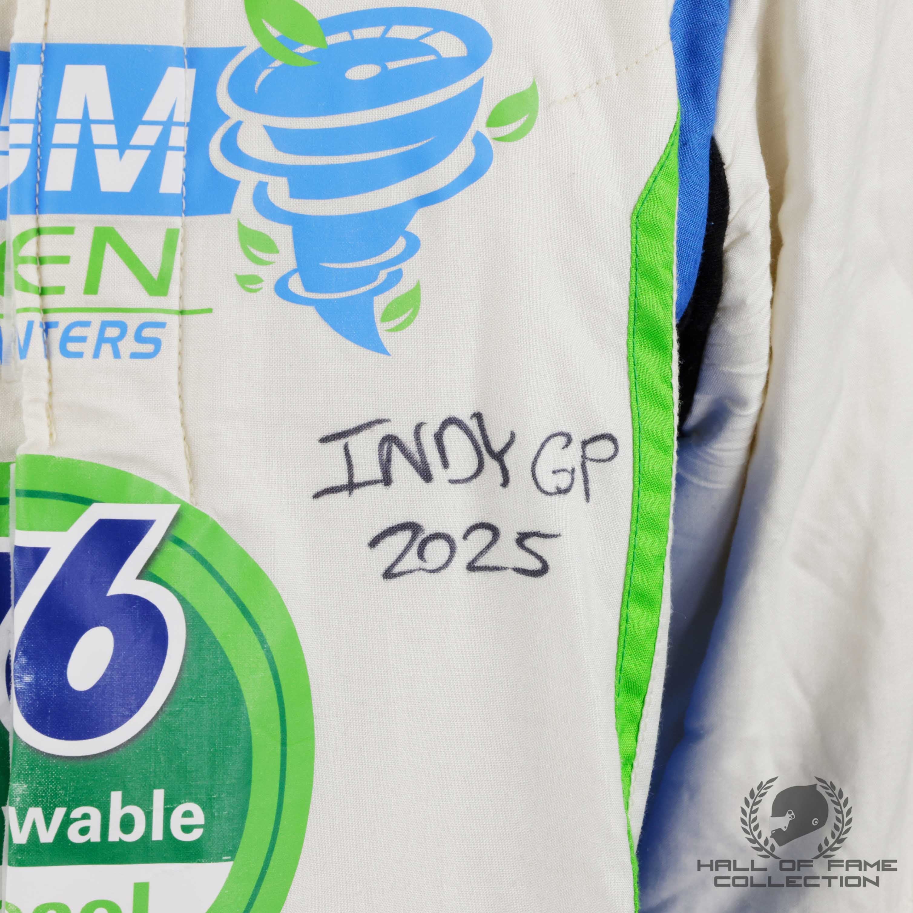 2025 Conor Daly Signed Indy GP Juncos Hollinger Racing Indycar Suit