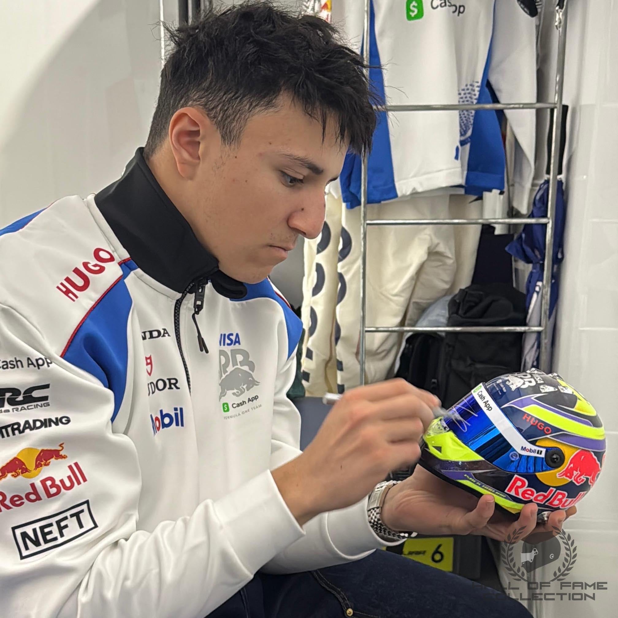 2025 Isack Hadjar Signed Racing Bulls 1:2 Scale F1 Helmet