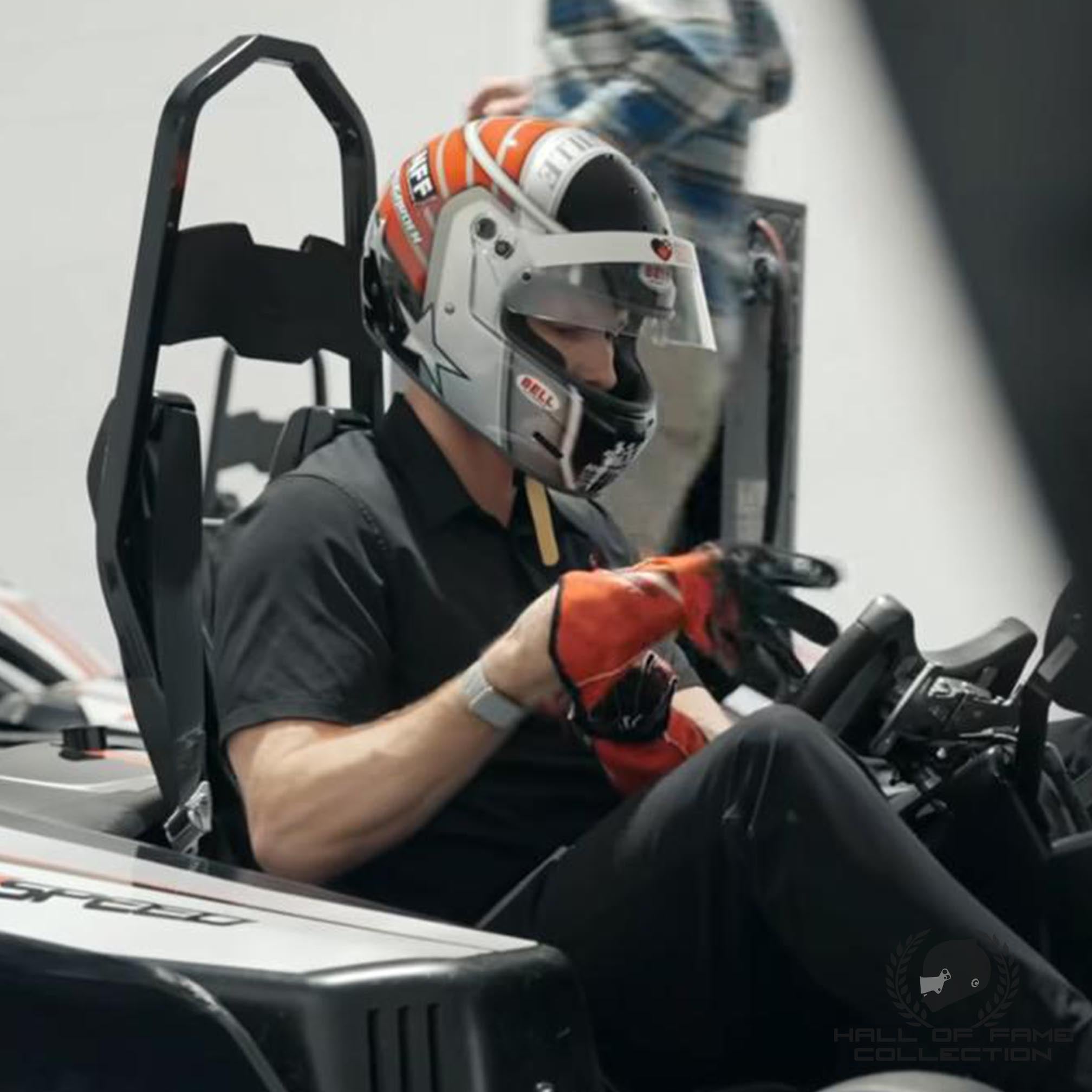 2025 Josef Newgarden Signed Custom Nashville IndyCar Karting Helmet with Gloves