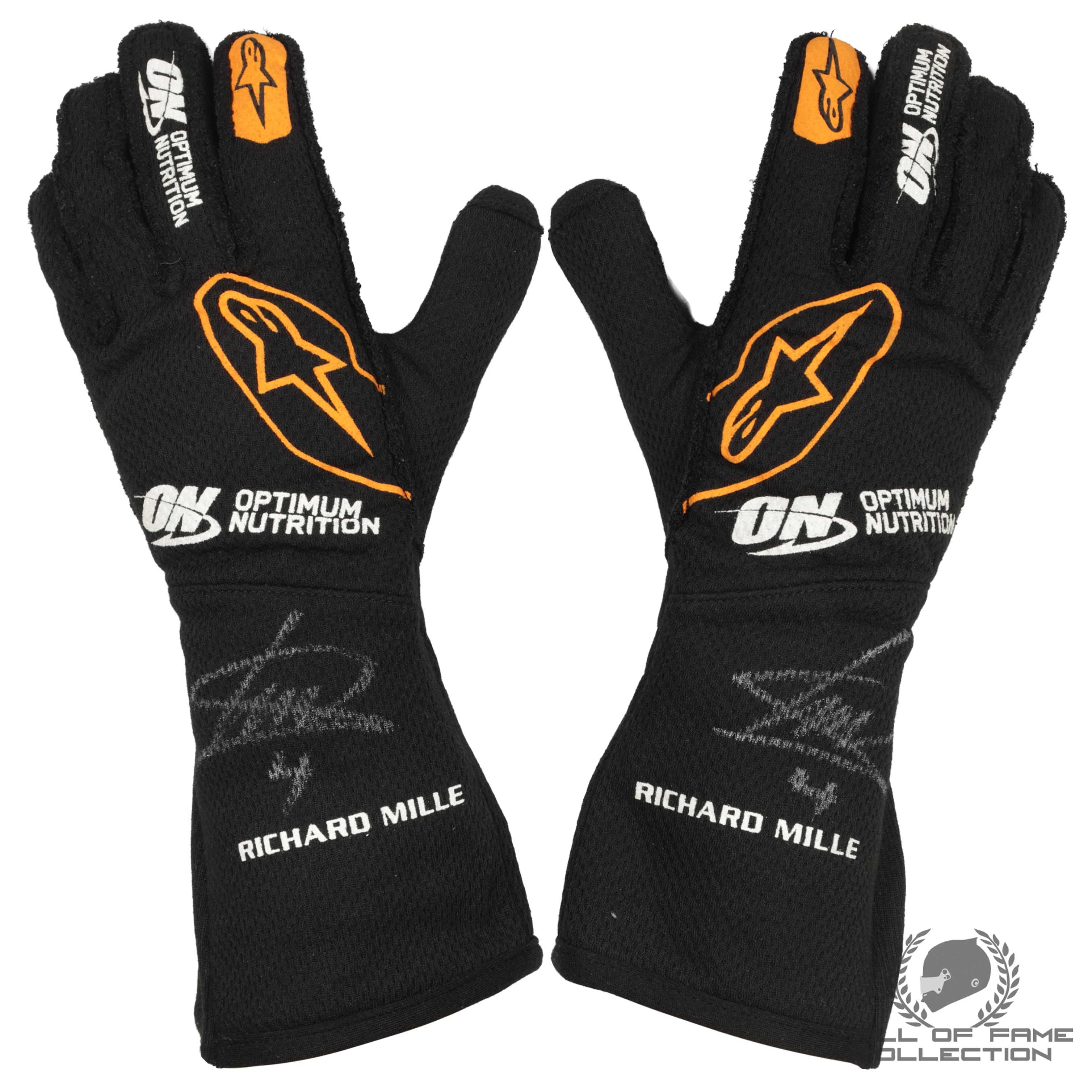 2025 Lando Norris Signed World Champion Season Used Signed McLaren F1 Gloves