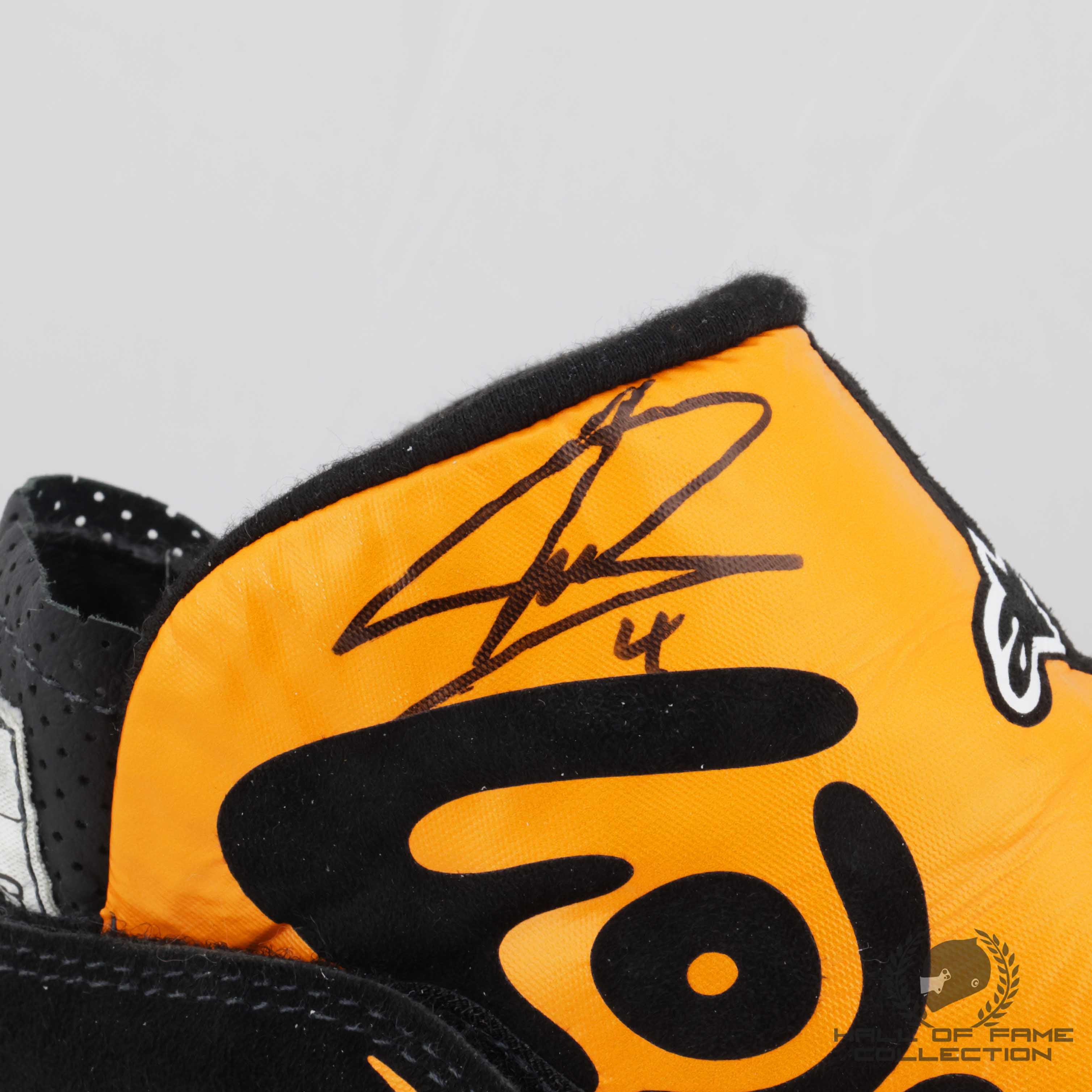 2025 Lando Norris Signed World Champion Season Used Signed McLaren F1 Boots