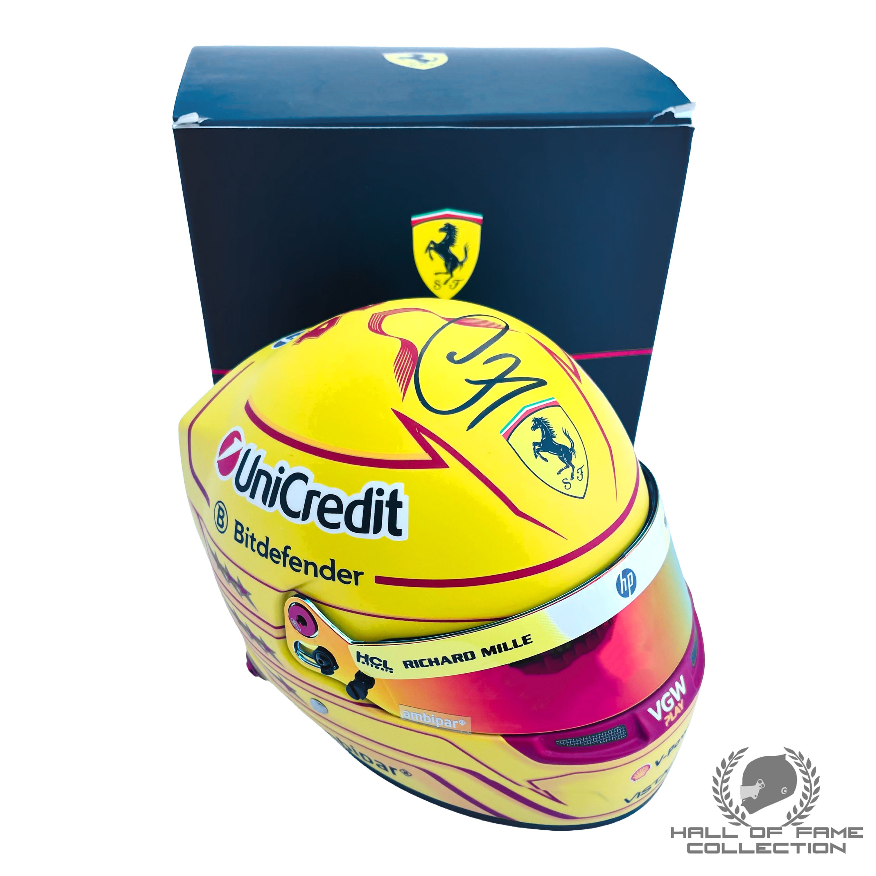 2025 Lewis Hamilton Signed Scuderia Ferrari 1:2 Scale F1 Helmet