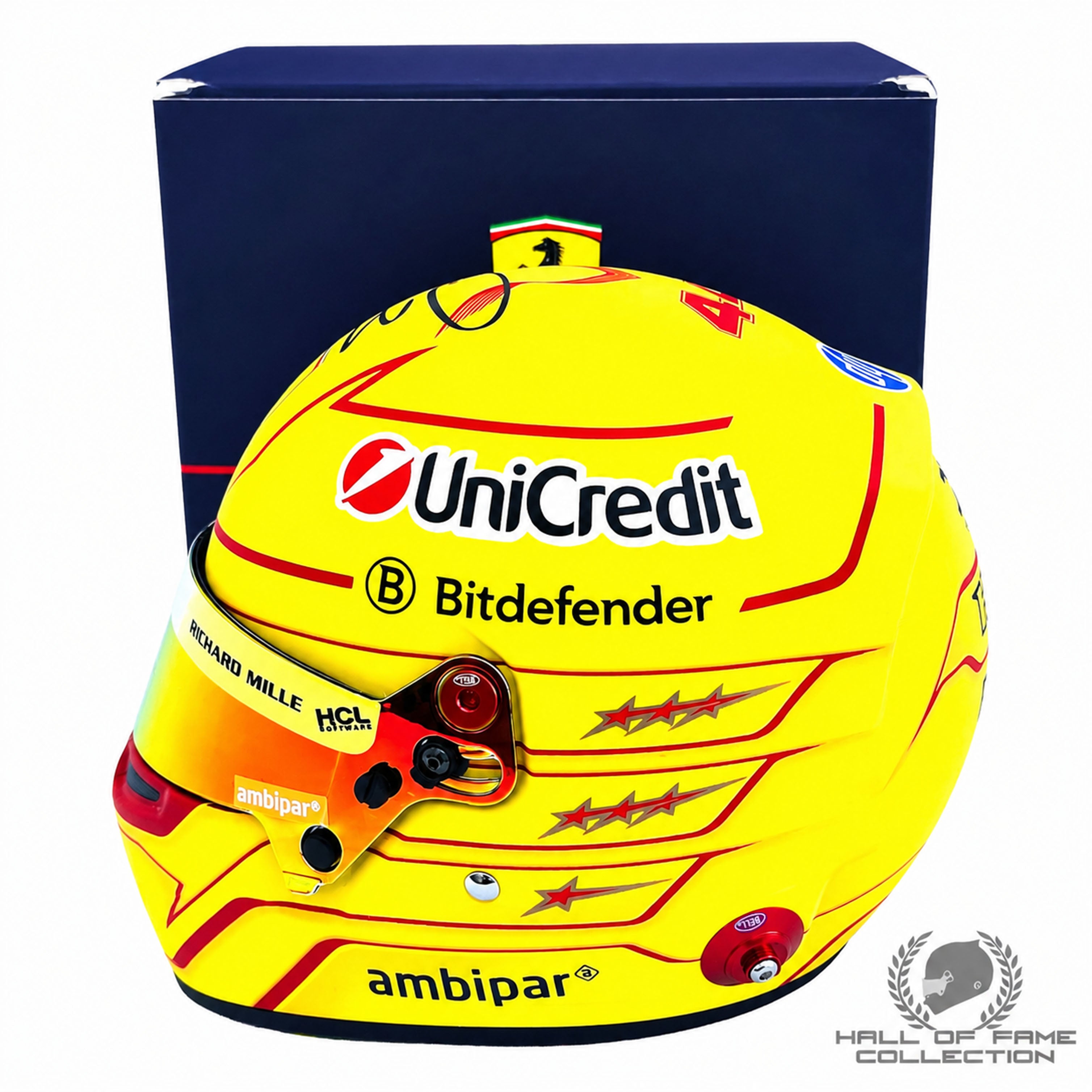 2025 Lewis Hamilton Signed Scuderia Ferrari 1:2 Scale F1 Helmet
