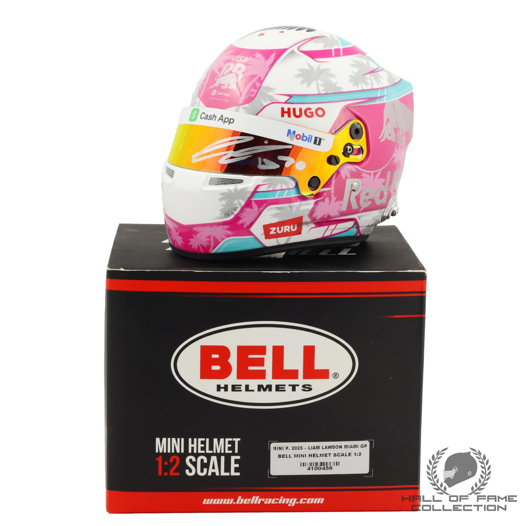 2025 Liam Lawson Signed Miami Special 1:2 Scale Bell Racing Bulls F1 H