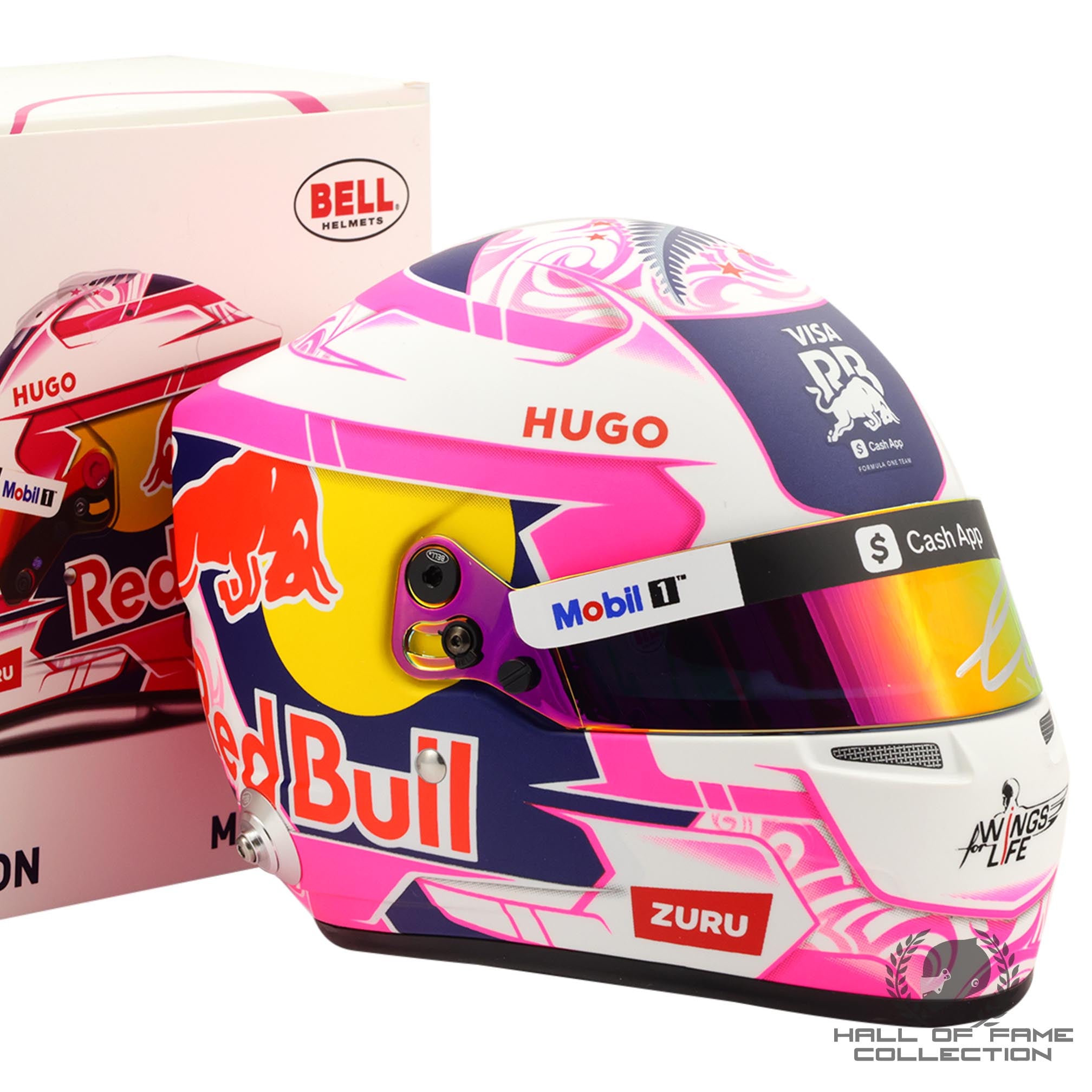 2025 Liam Lawson Signed 1:2 Scale Bell Racing Bulls F1 Helmet