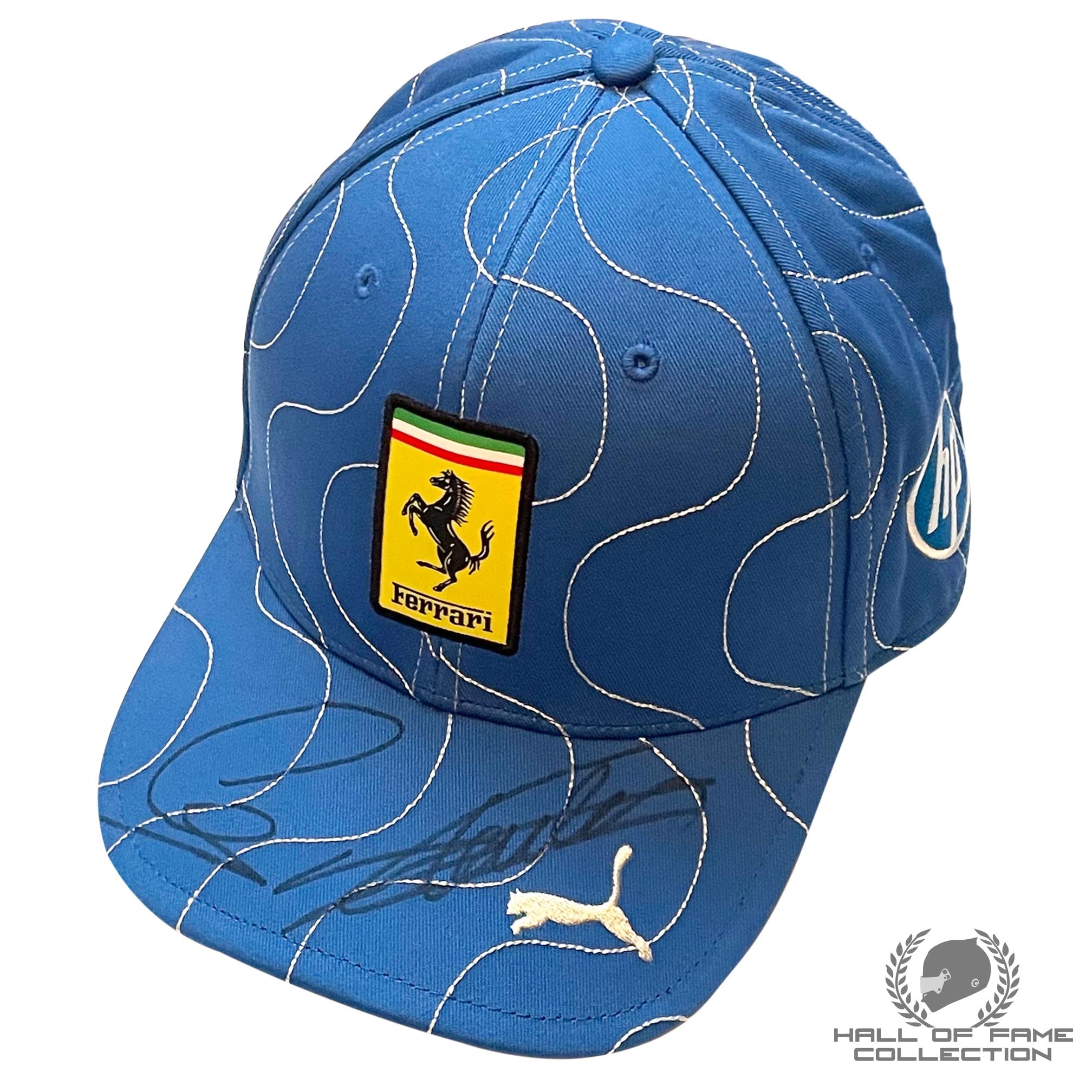 2025 Lewis Hamilton Charles Leclerc Signed Monza Special Driver Issue Ferrari F1 Hat