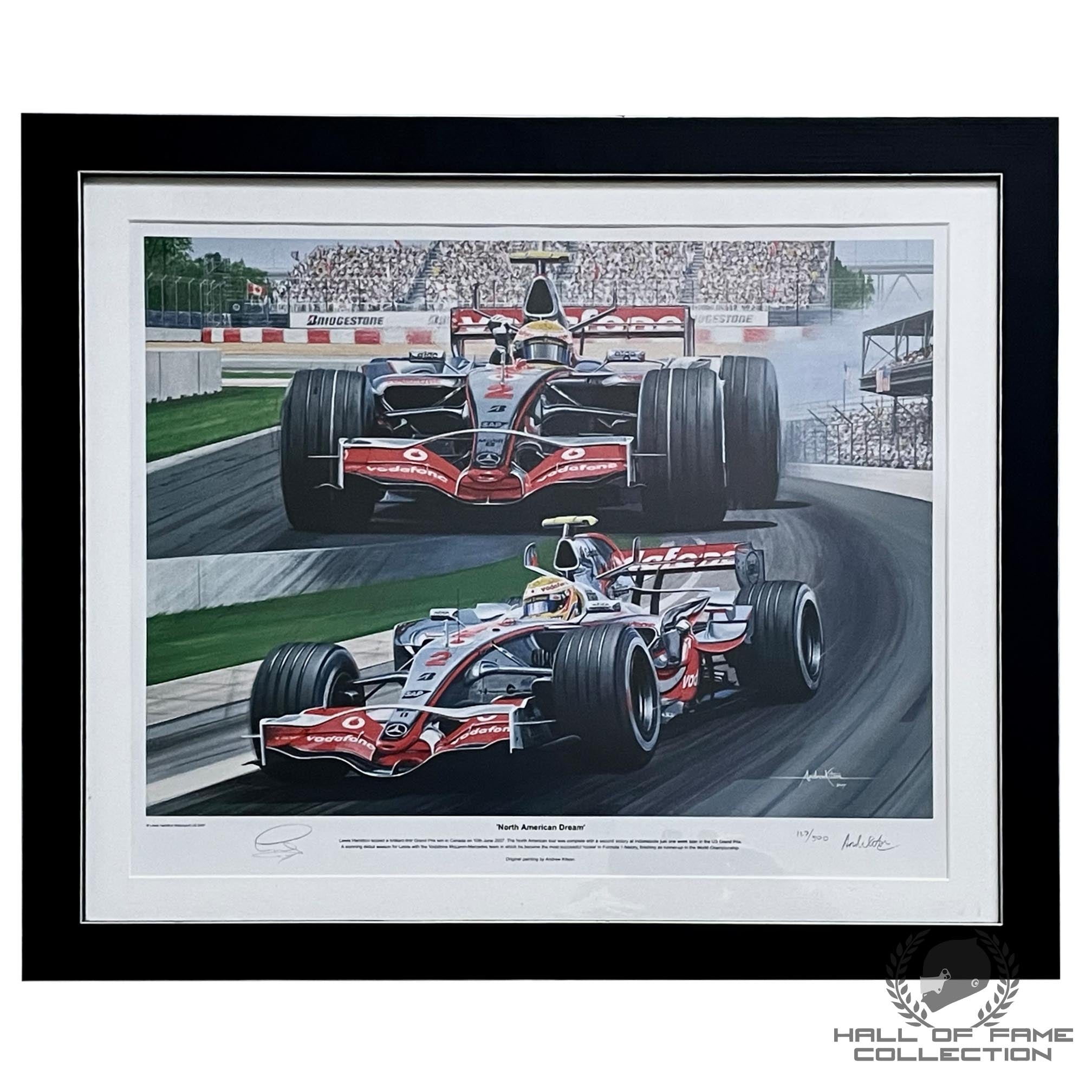 Lewis Hamilton Signed 'North American Dream' Framed Print