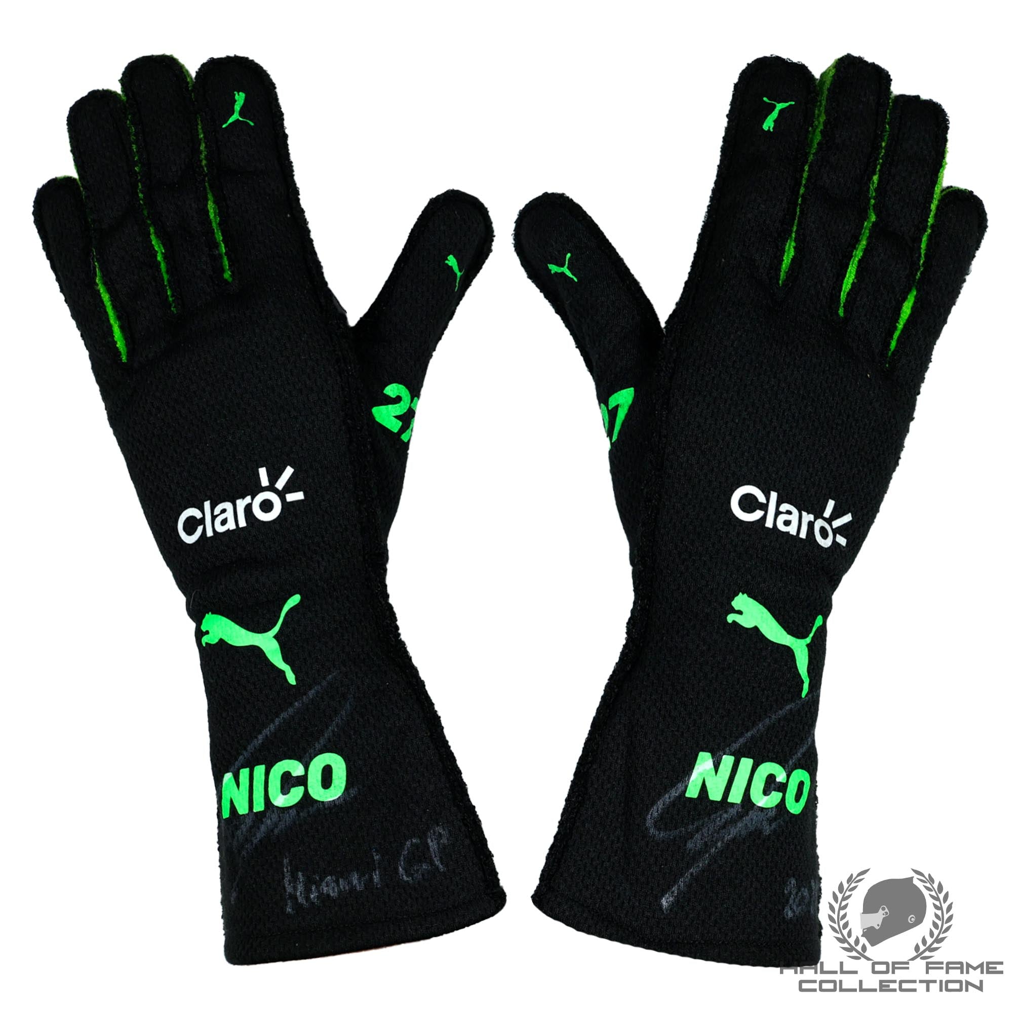 2025 Nico Hülkenberg Signed Miami GP Used Stake TeamKick Sauber F1 Gloves