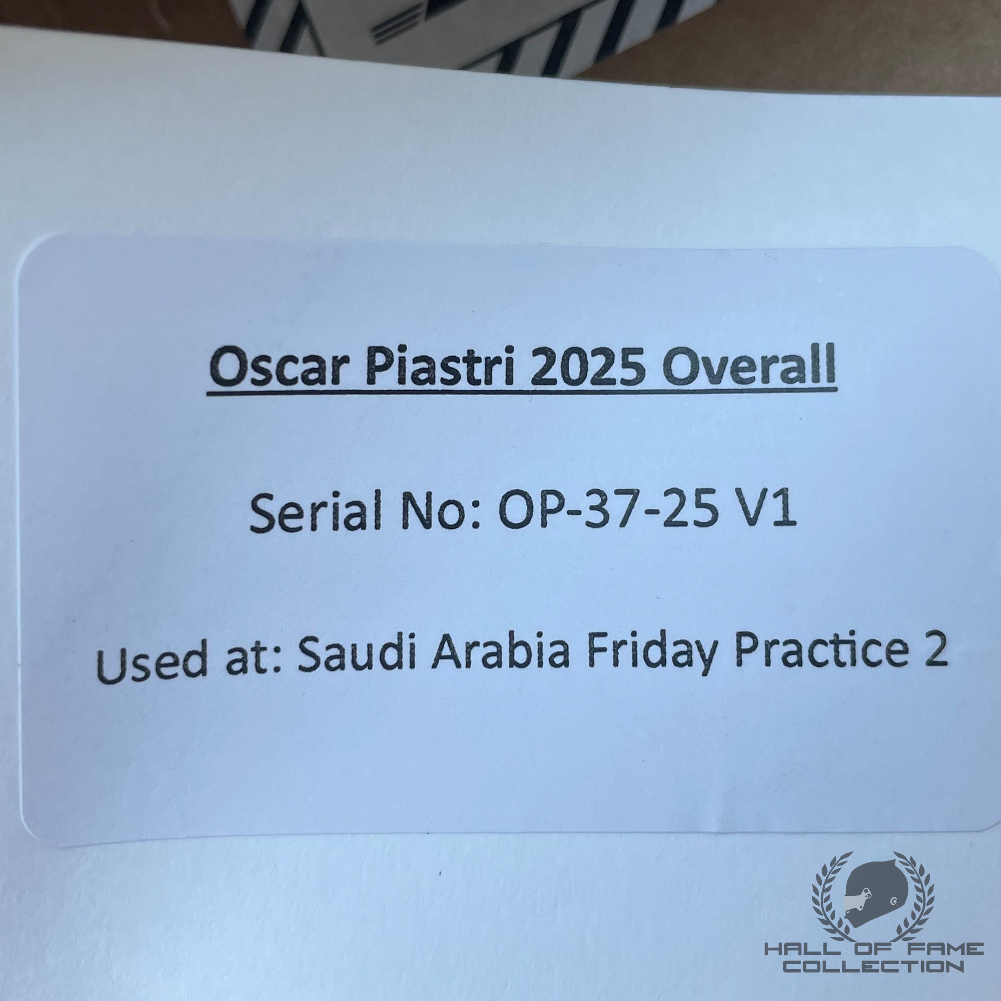 2025 Oscar Piastri Signed Constructors Champion Season Used McLaren F1 Suit