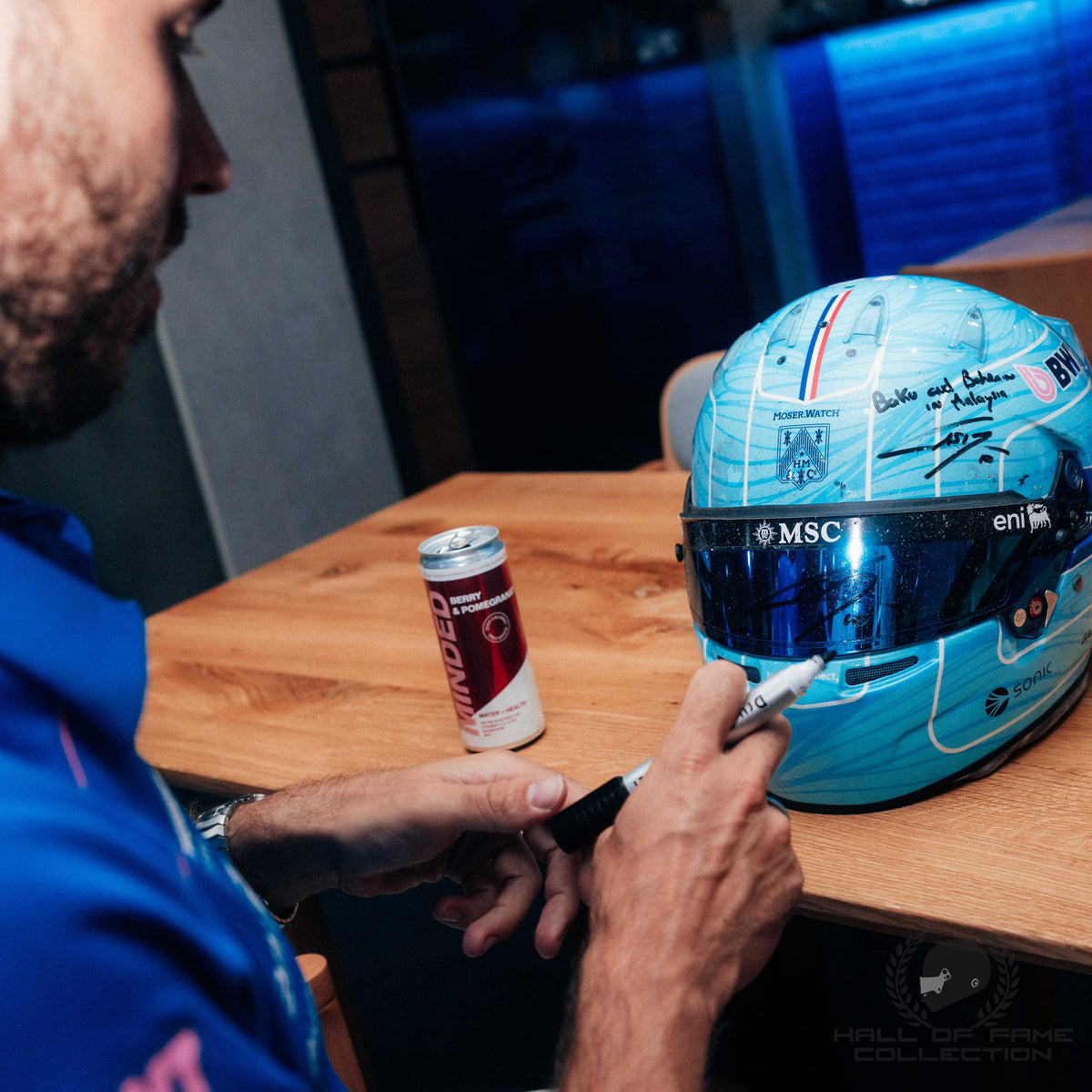 2026 Pierre Gasly Signed Race Used Baku & Bahrain GP in Malaysia Alpine F1 Helmet