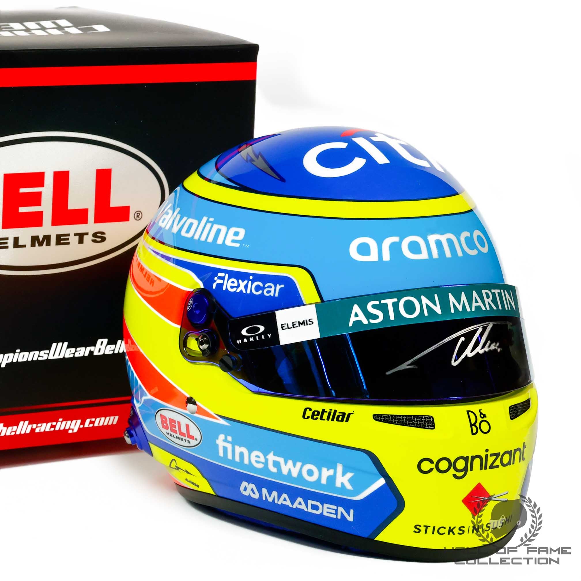2025 Fernando Alonso Signed Official Bell Aston Martin 1:2 Scale F1 Helmet