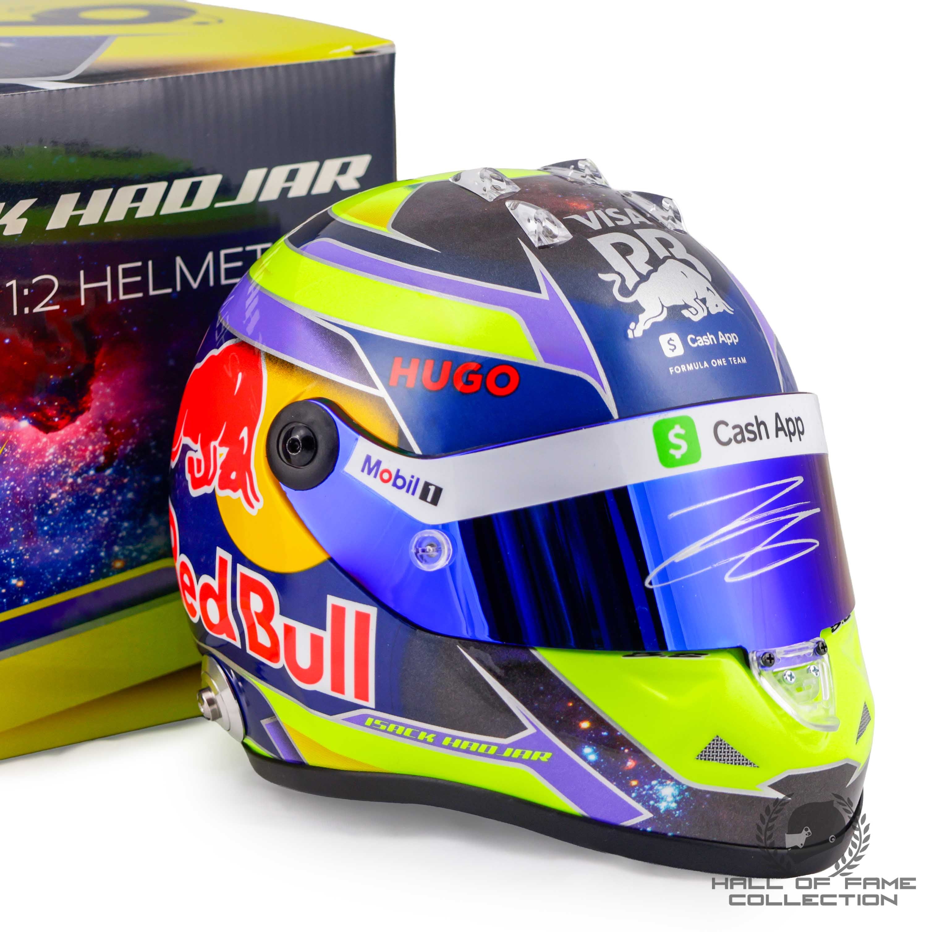 2025 Isack Hadjar Signed Racing Bulls 1:2 Scale F1 Helmet