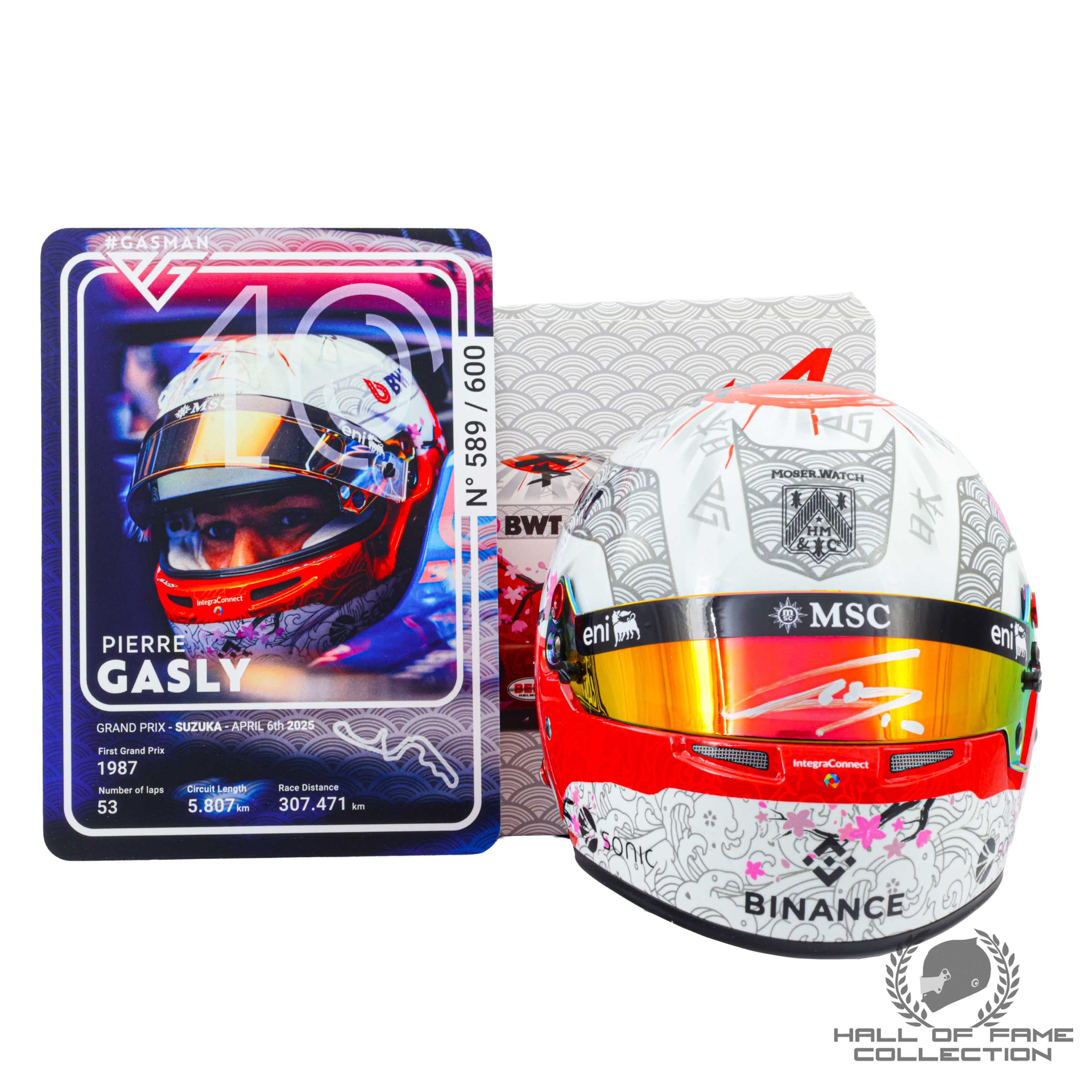 2025 Pierre Gasly Signed Suzuka Special 1:2 Scale Bell Alpine F1 Helmet