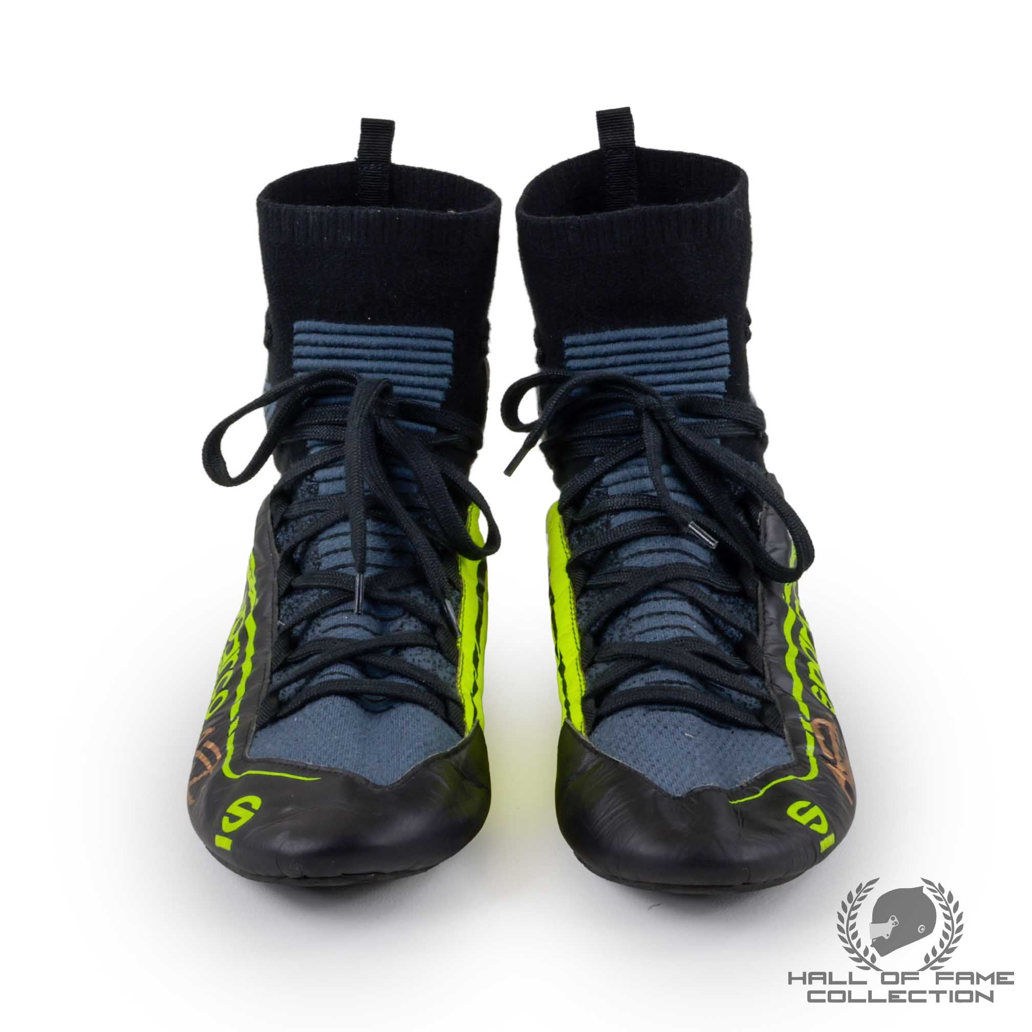 2025 Alexander Rossi Signed Race Used Ed Carpenter Racing IndyCar Boots