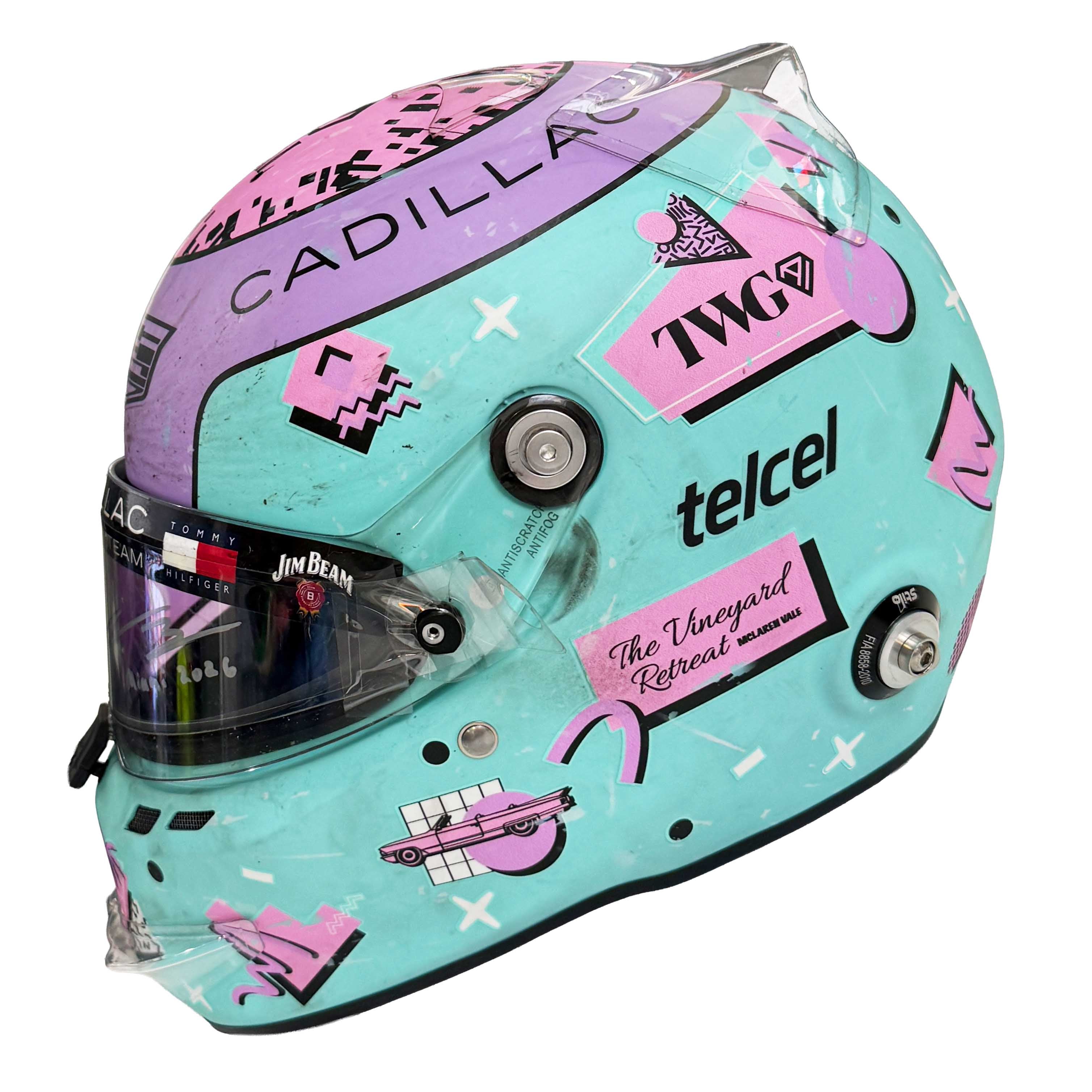 2026 Valtteri Bottas Signed Miami GP Race Used Cadillac F1 Helmet