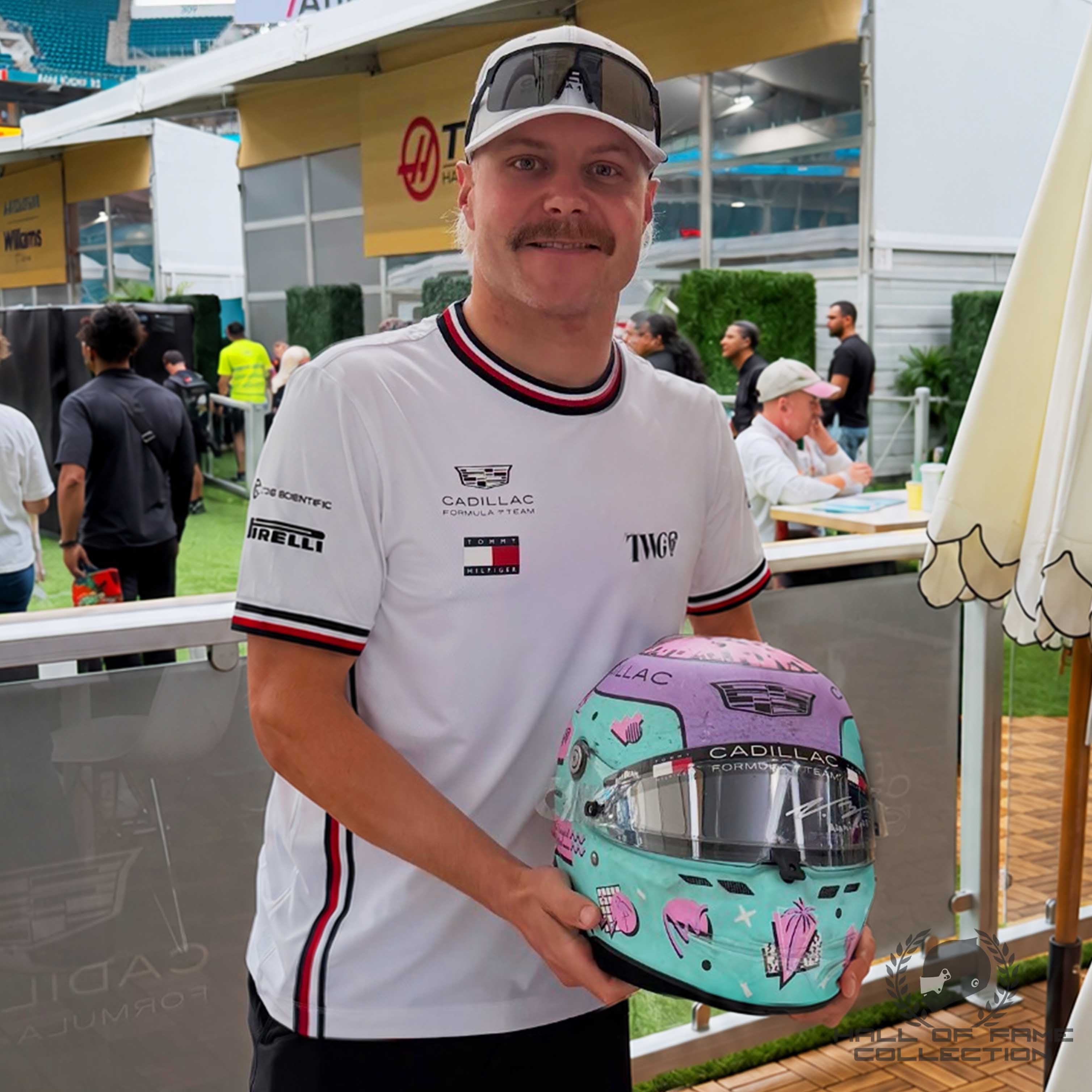2026 Valtteri Bottas Signed Miami GP Race Used Cadillac F1 Helmet
