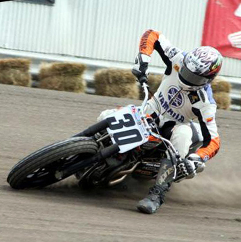 2012 Dominic Beaulac Race Used Yamaha Flat Track & Ice Racing Leathers