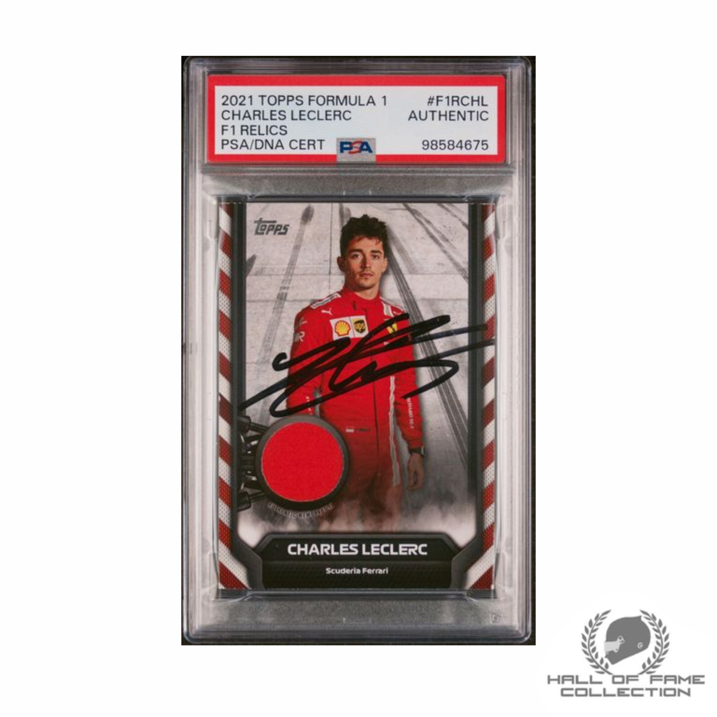 2021 Topps F1 Charles Leclerc Relic On-Card Auto