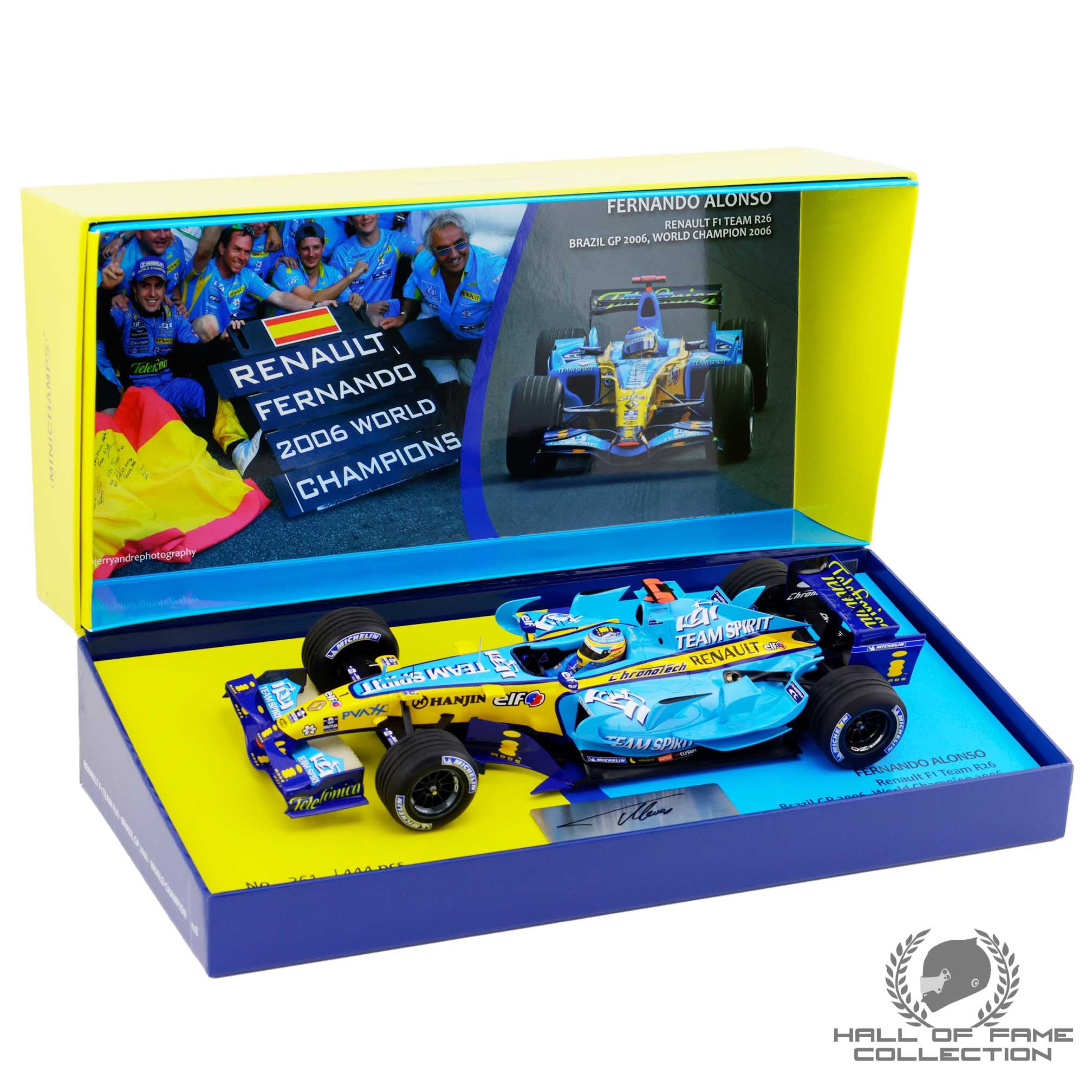 2006 Fernando Alonso Signed Championship Season Renault F1 1:18 Model Car