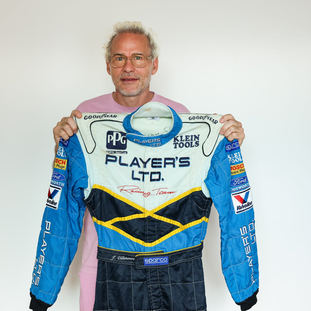 1995 Jacques Villeneuve Signed Indy500 Qualifying Used Team Green IndyCar Suit
