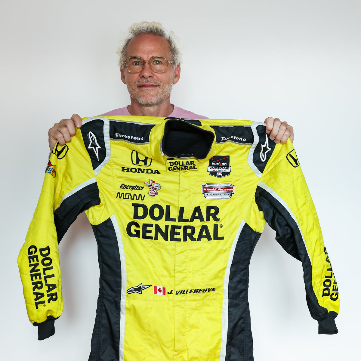 2014 Jacques Villeneuve Indy 500 Practice Schmidt Peterson Motorsports IndyCar Suit