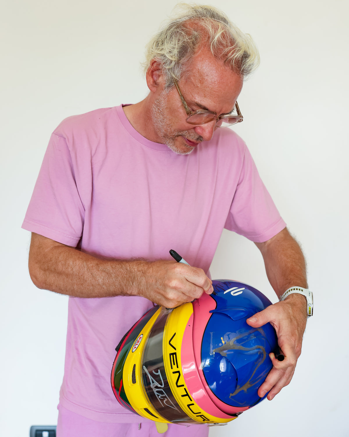 2015/16 Jacques Villeneuve Signed Race Used Venturi Grand Prix Formula E Helmet