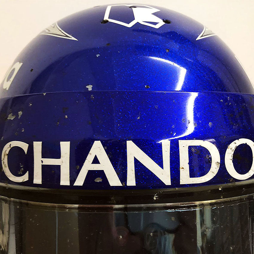 2018 Fernando Alonso Azerbaijan Grand Prix Race Worn and Signed F1 Helmet