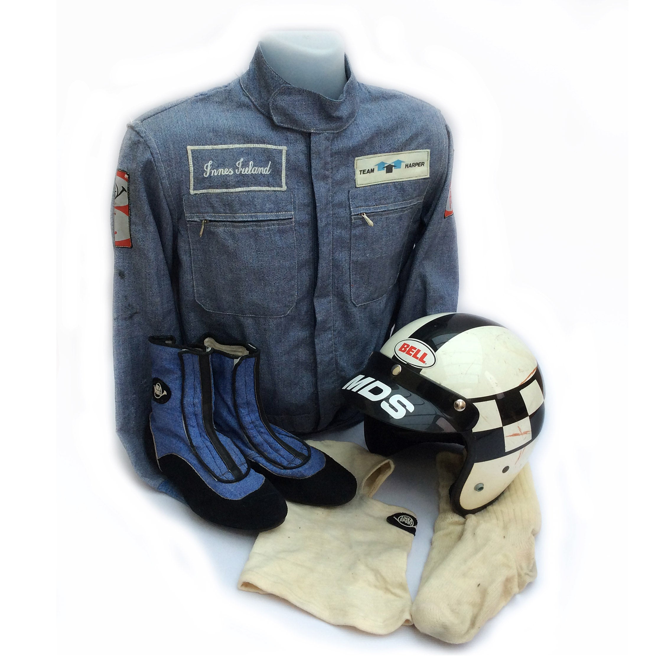 1970’s Innes Ireland Original Worn Linea Sport Suit And Boots Set