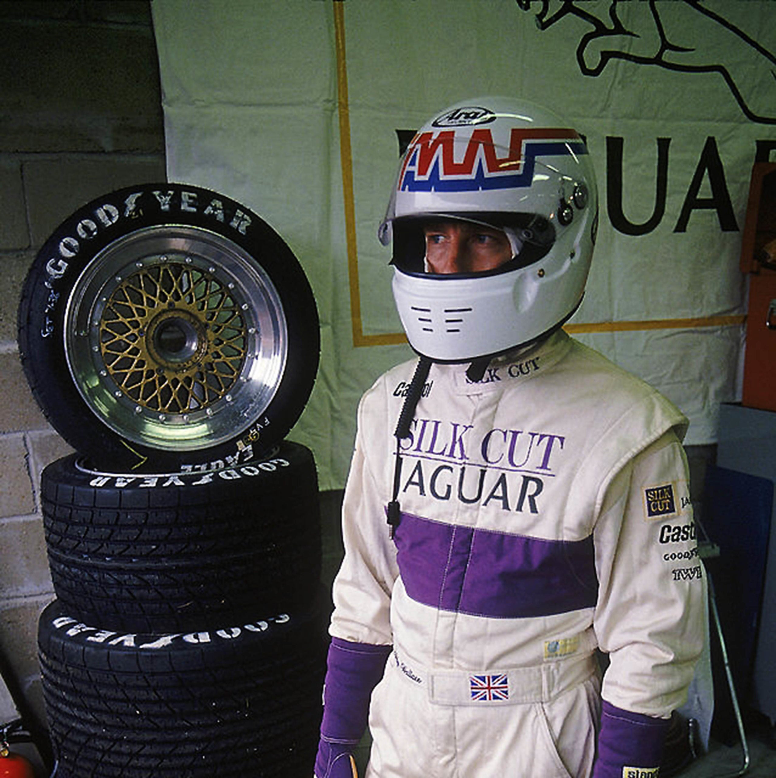 1990 Andy Wallace, race worn Silk Cut Jaguar Le Mans suit