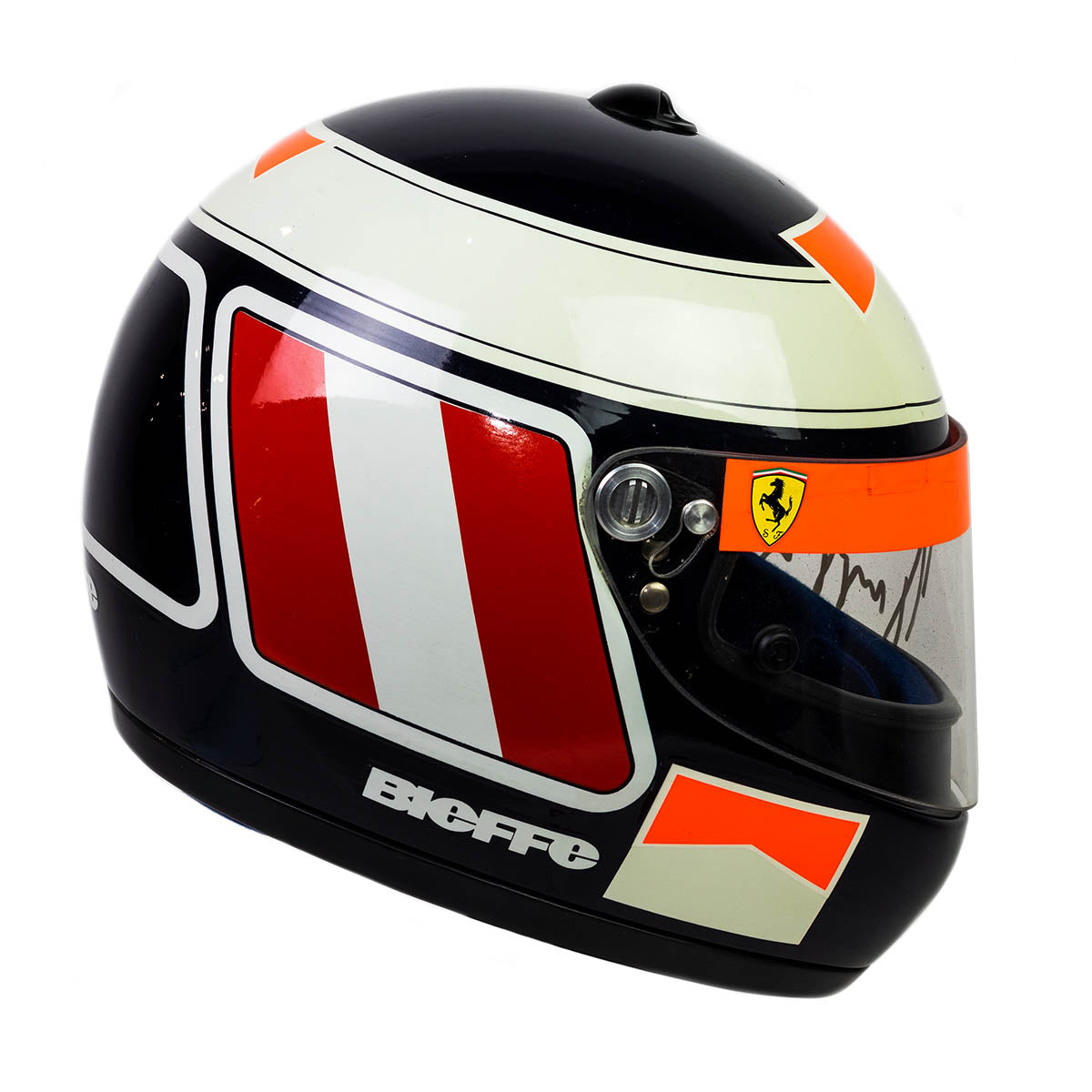 1994 Gerhard Berger Signed Race Used Scuderia Ferrari F1 Helmet