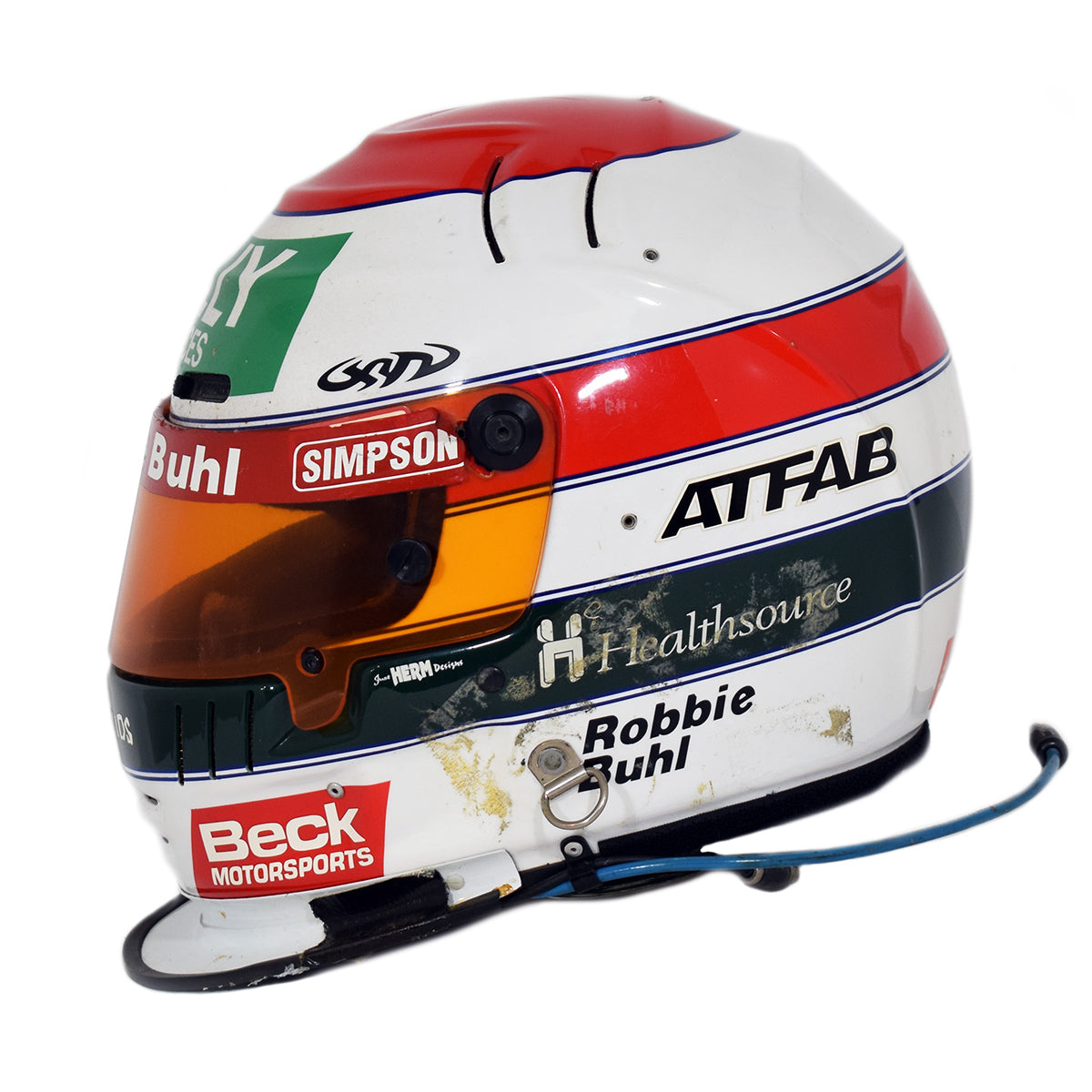 1996 Robbie Buhl Beck Motorsports Race Worn IndyCar Helmet