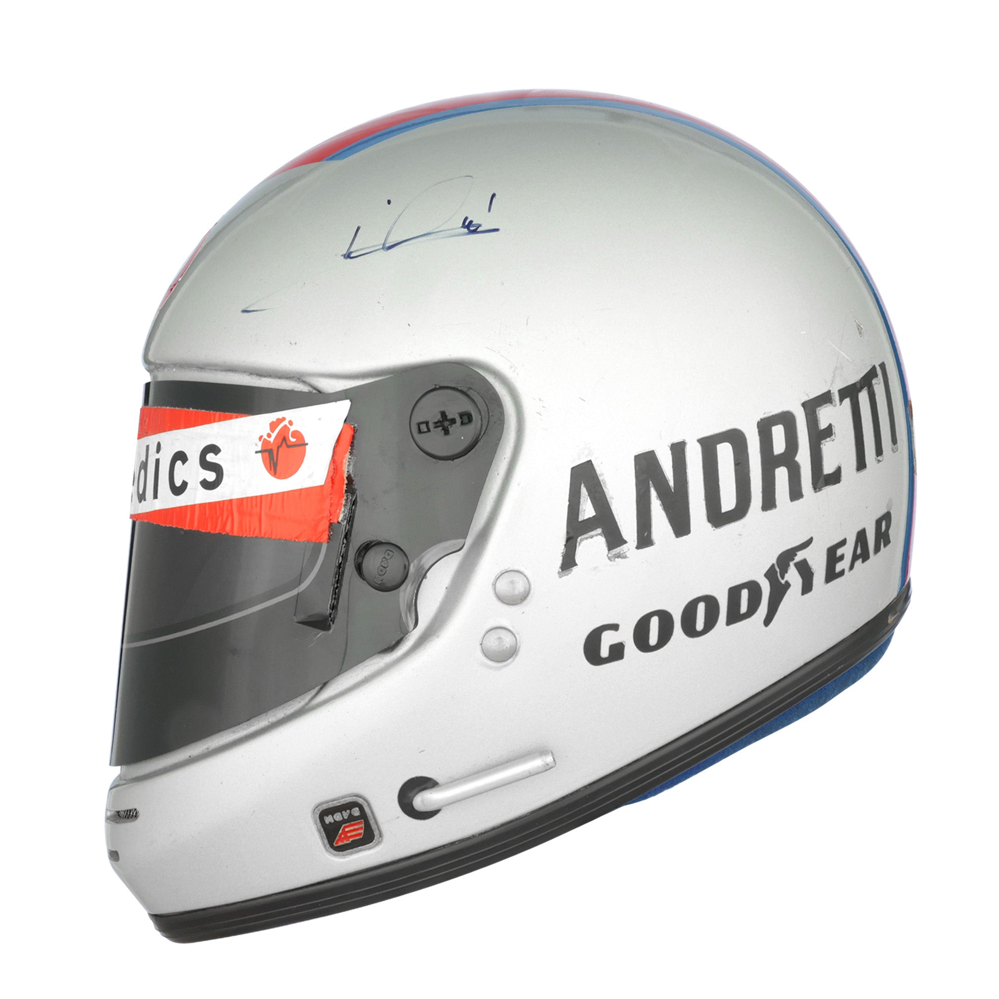 1981/82 Mario Andretti Signed Race Used Nava F1 & IndyCar Helmet