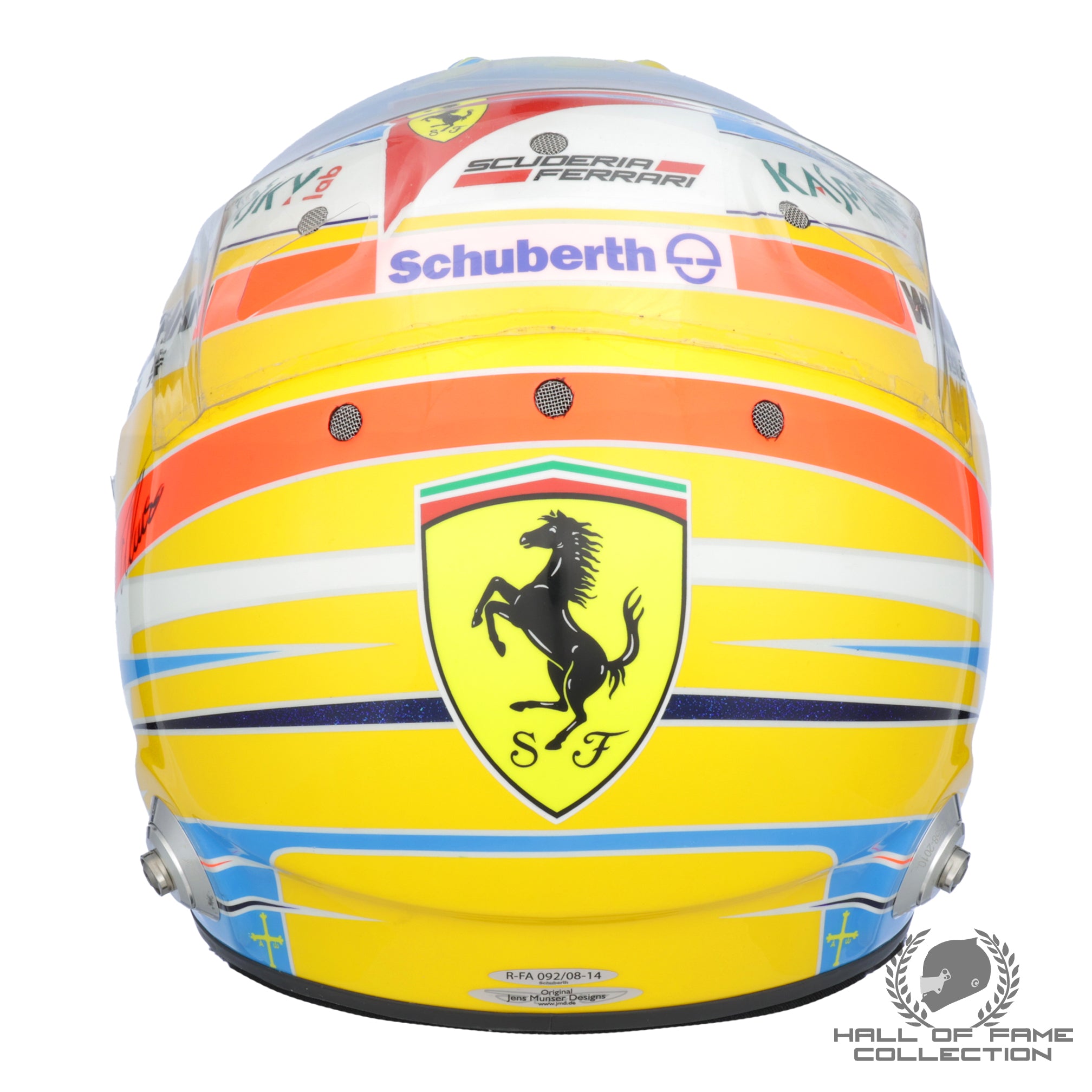 2014 Fernando Alonso Signed Race Used Scuderia Ferrari Schuberth F1 Helmet