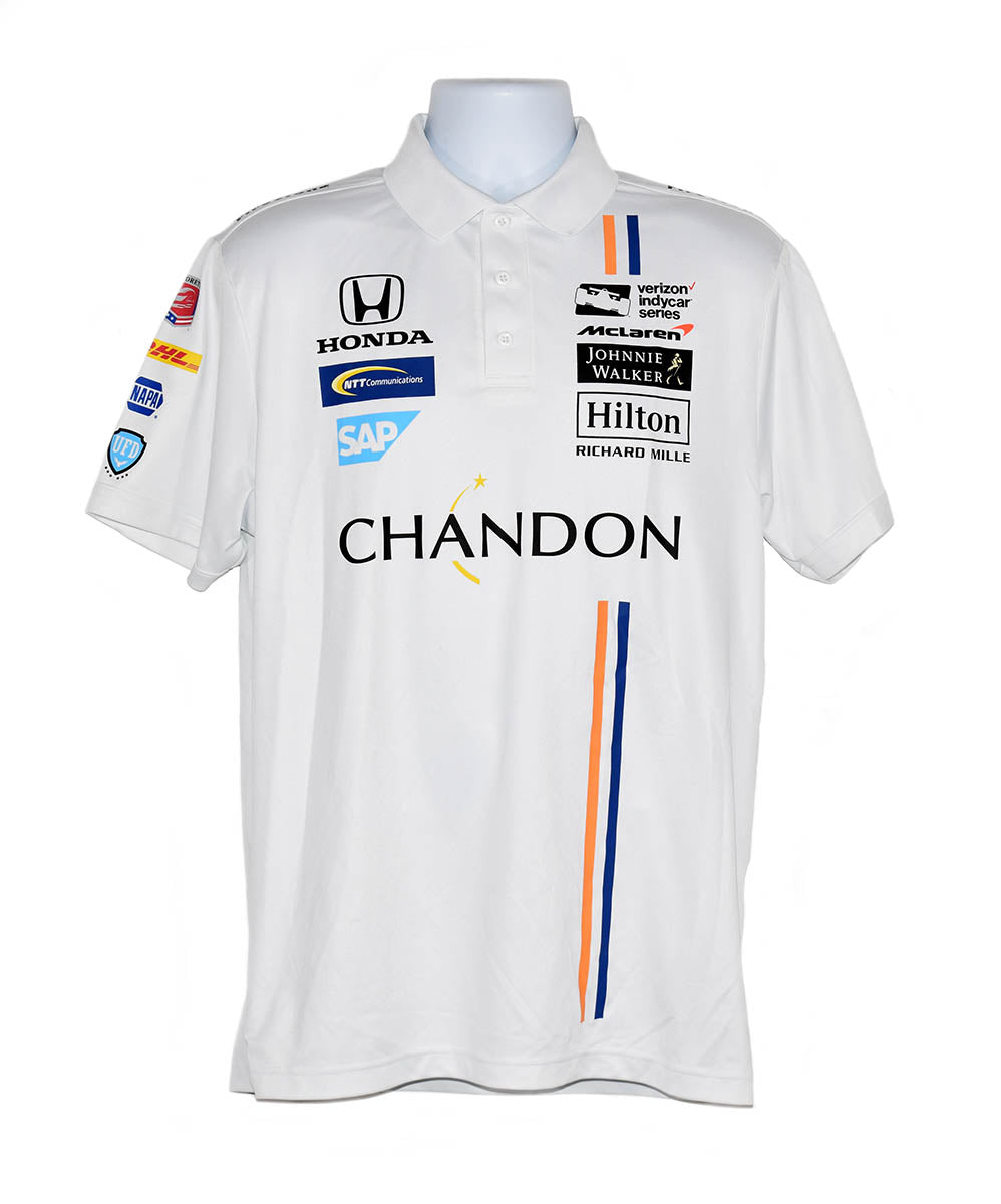 2017 Signed Fernando Alonso Indy 500 McLaren Pit Crew Shirt